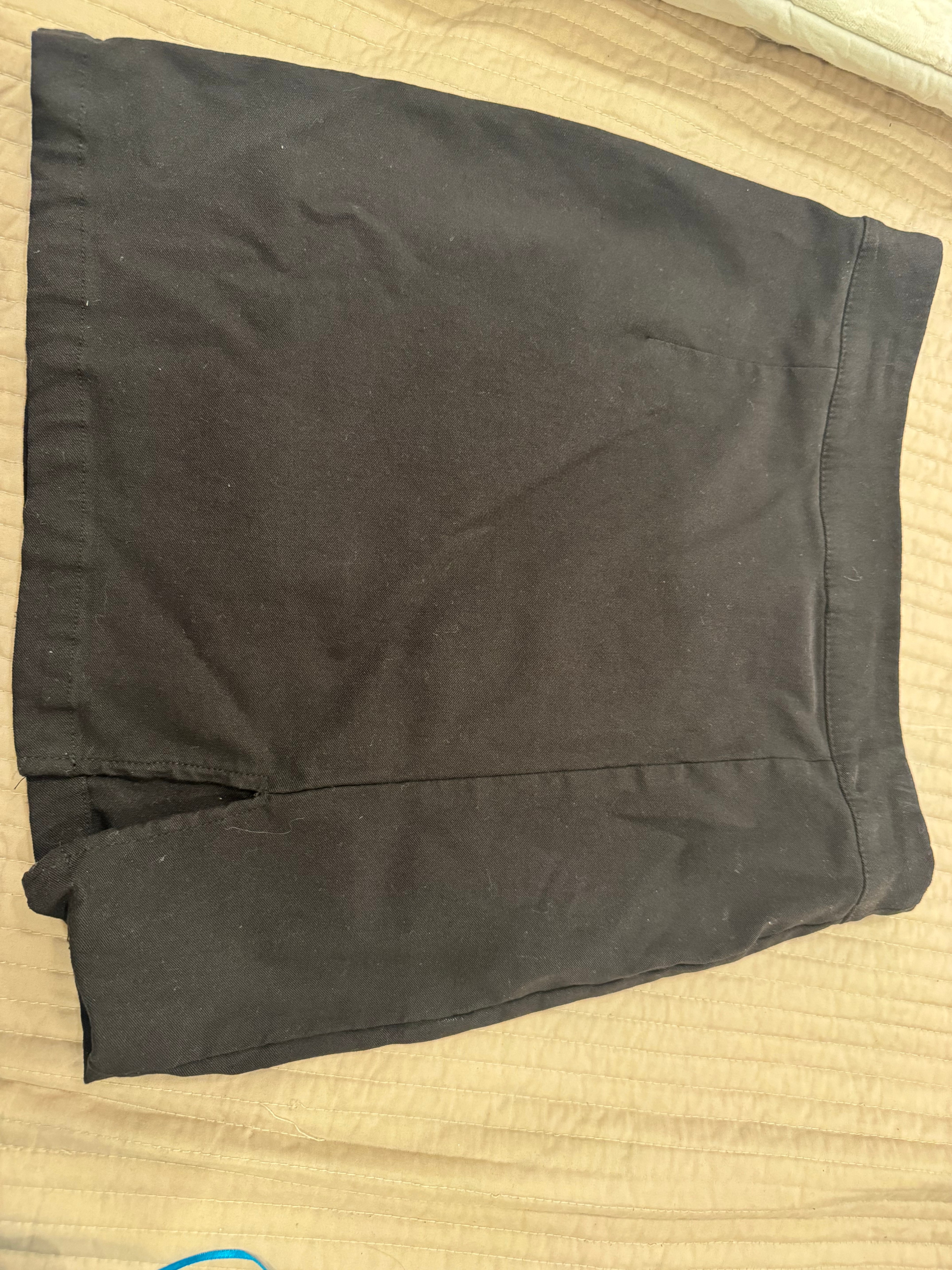 Black mini skirt with back zipper