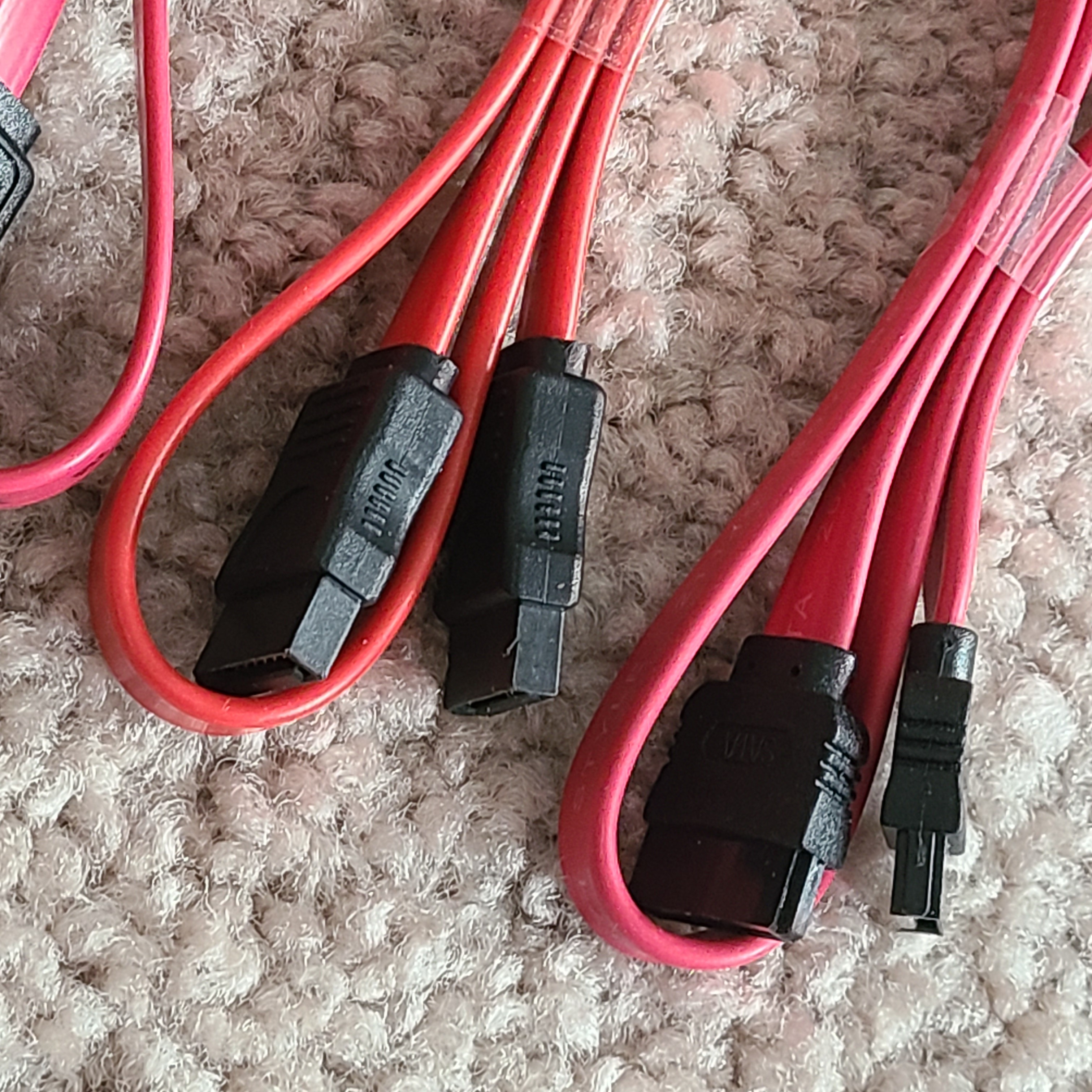 SATA Serial ATA Cable, flat connectors (3 pcs) - photo 3