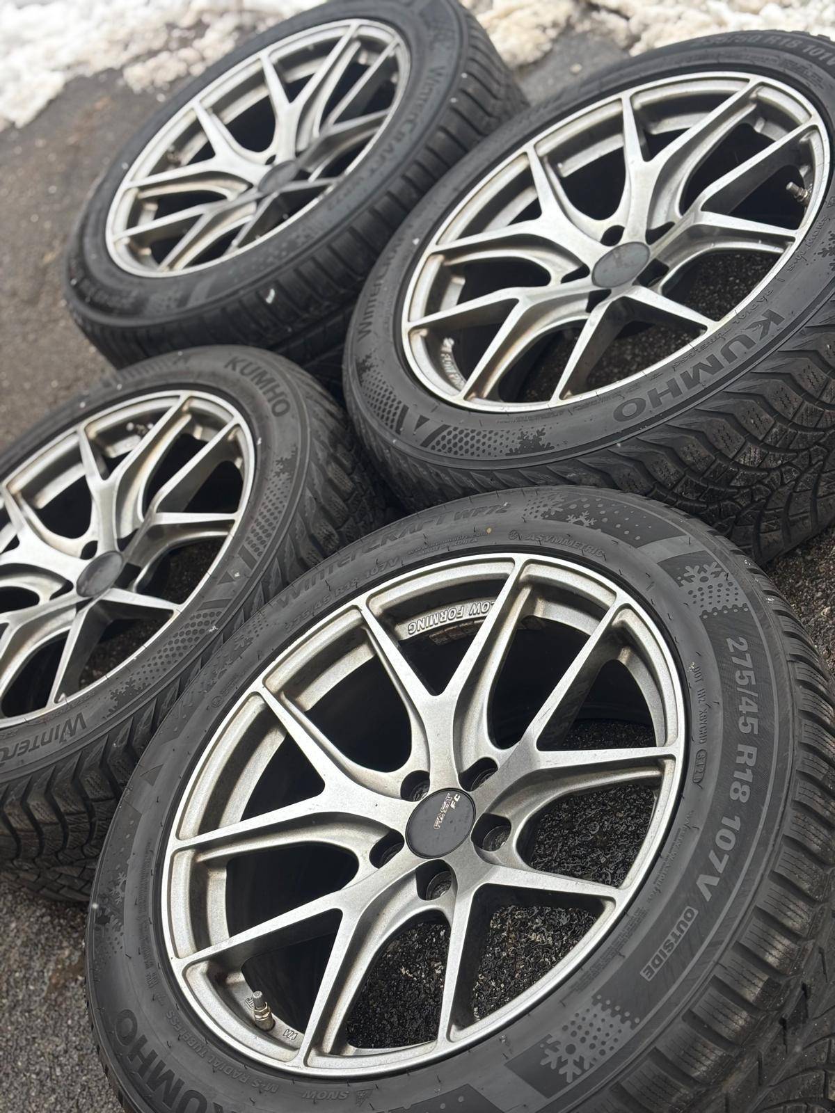 18”FC04 staggered(5x114)+Kumho snows-MUSTANG/Genisis/350Z/370Z/