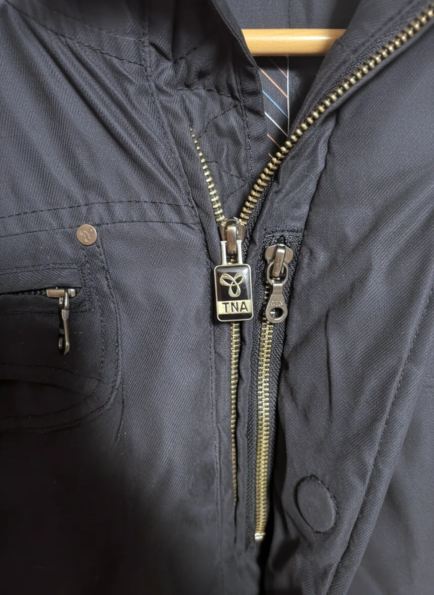 🔥 ARITZIA TNA Parka Black Long Coat Faux Fur Hood Women's (S) image indicator(9)