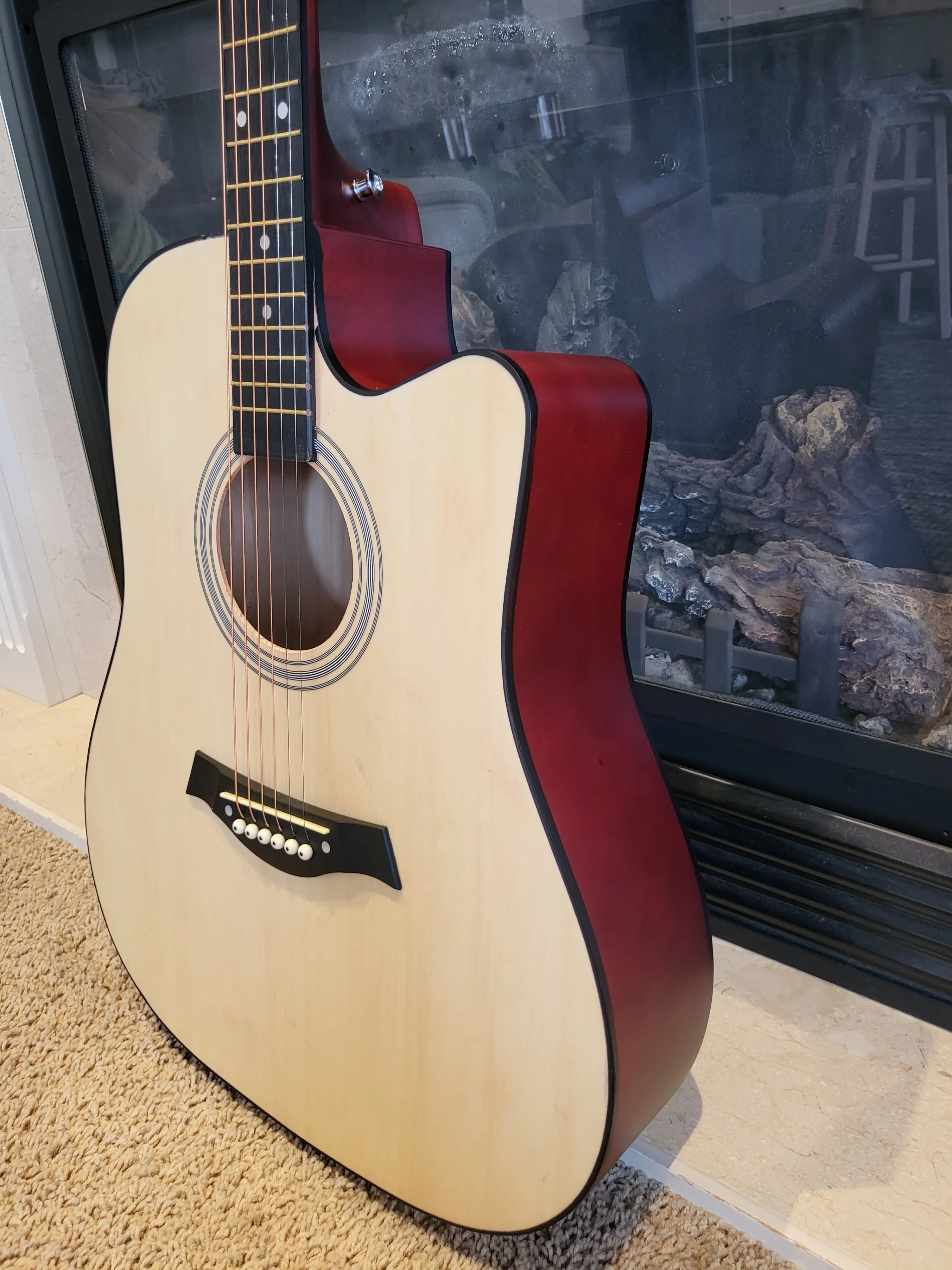 Brand New Beginner Acoustic Guitar Package Full Size image indicator(2)