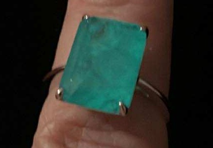 Star of Hollywood Exotic Blue Paraiba Tourmaline Ring - 925 Sil - photo 2