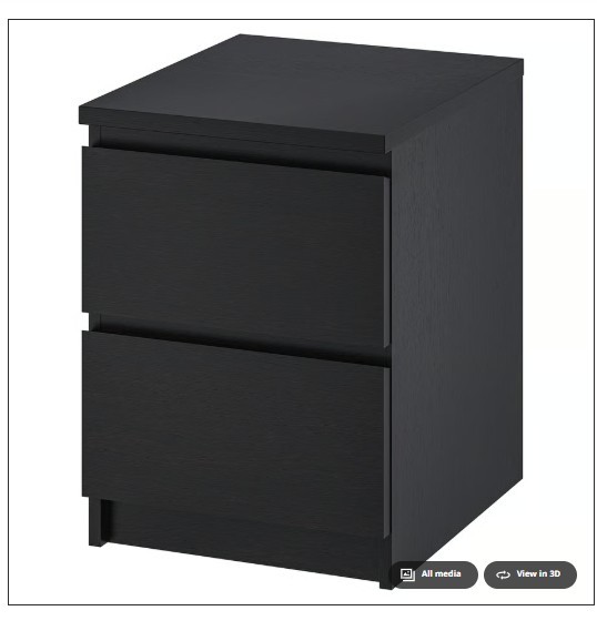 2x IKEA Malm 2 Drawer Nightstand - photo 2
