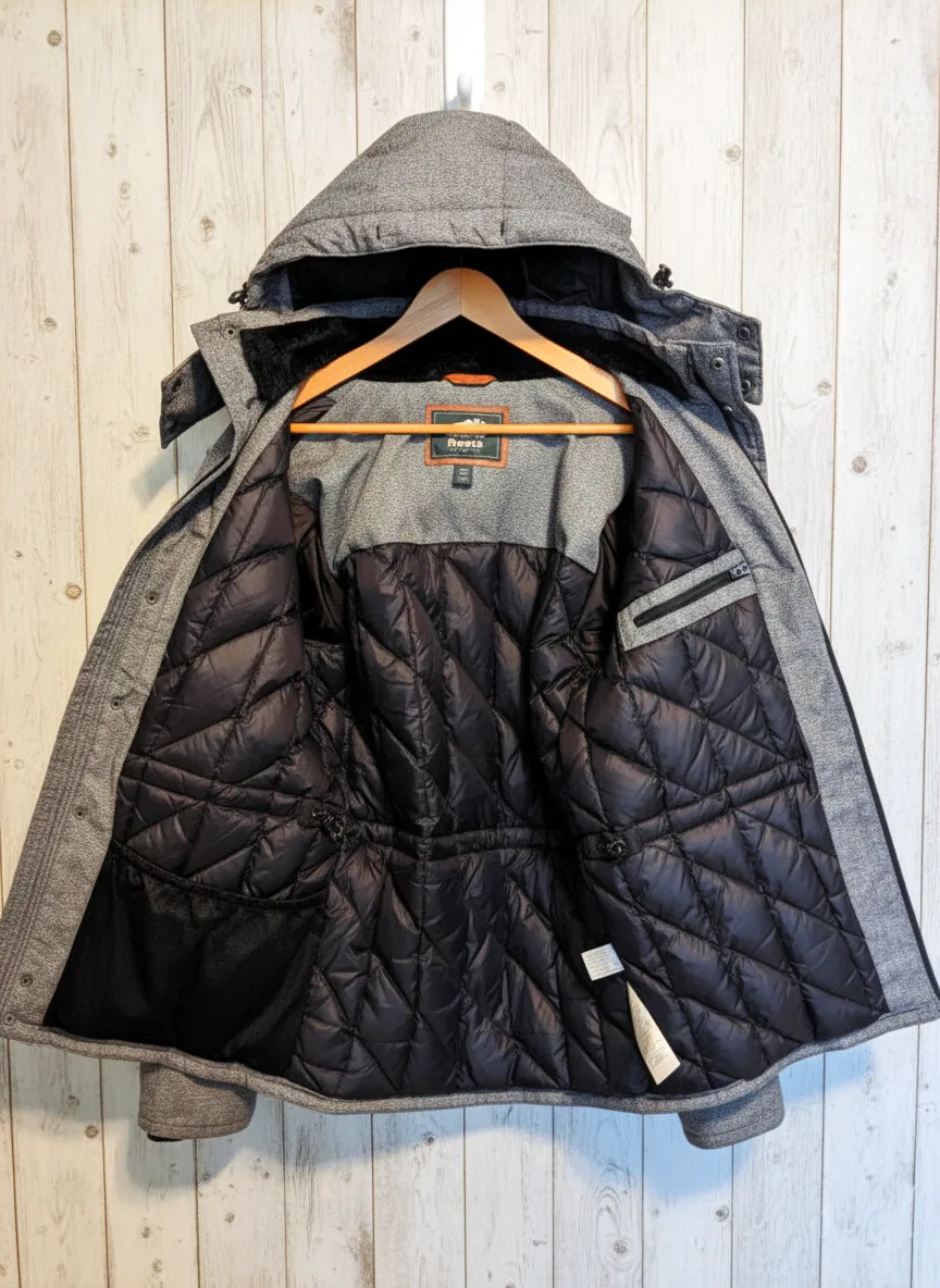 ROOTS Mens Down Hooded Insulated Winter Jacket (S but fits M) image indicator(3)