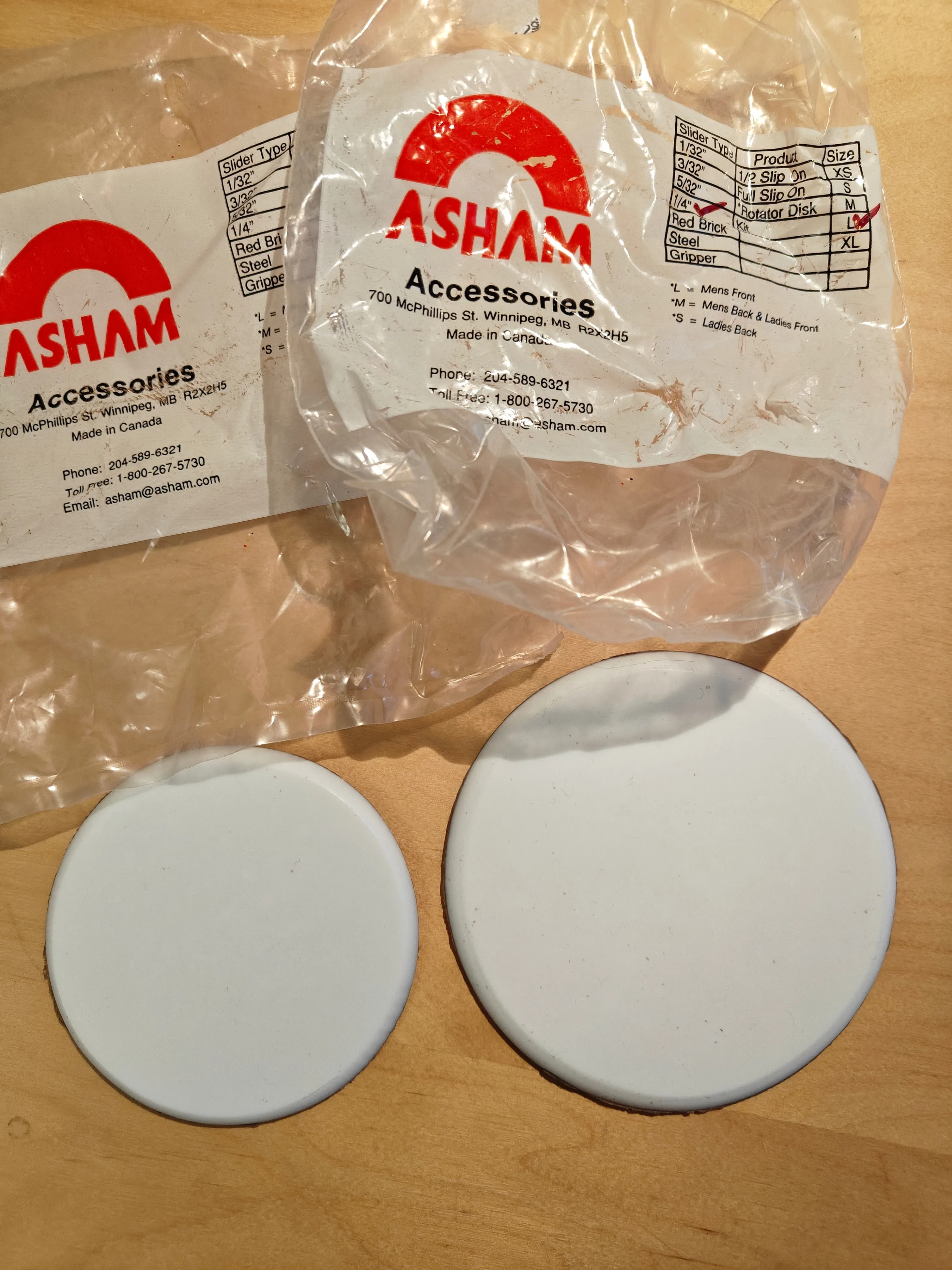 Asham Curling sliding disks