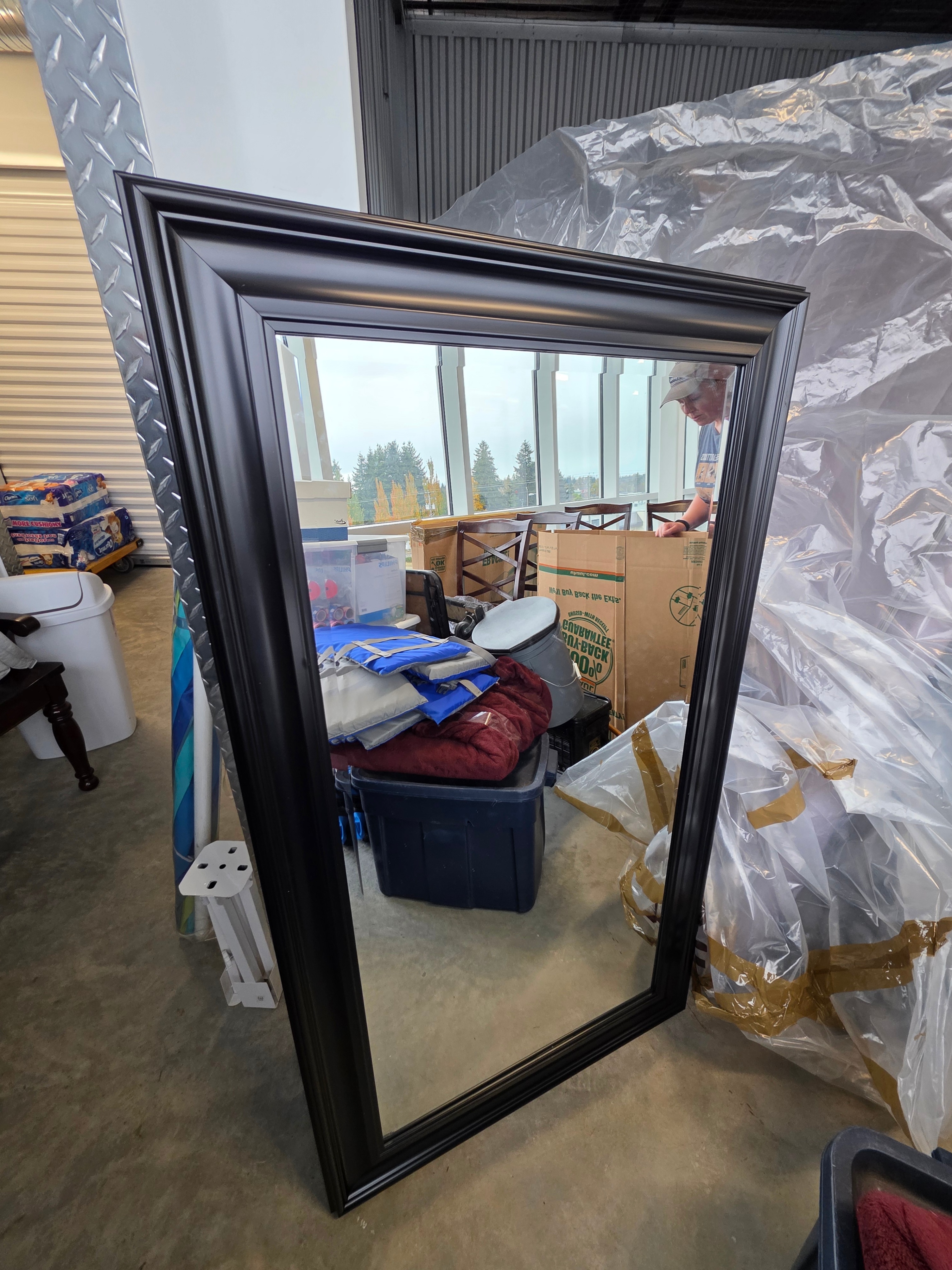 🪞 Rectangular Black Wood Frame Mirror – Modern & Clean 🪞