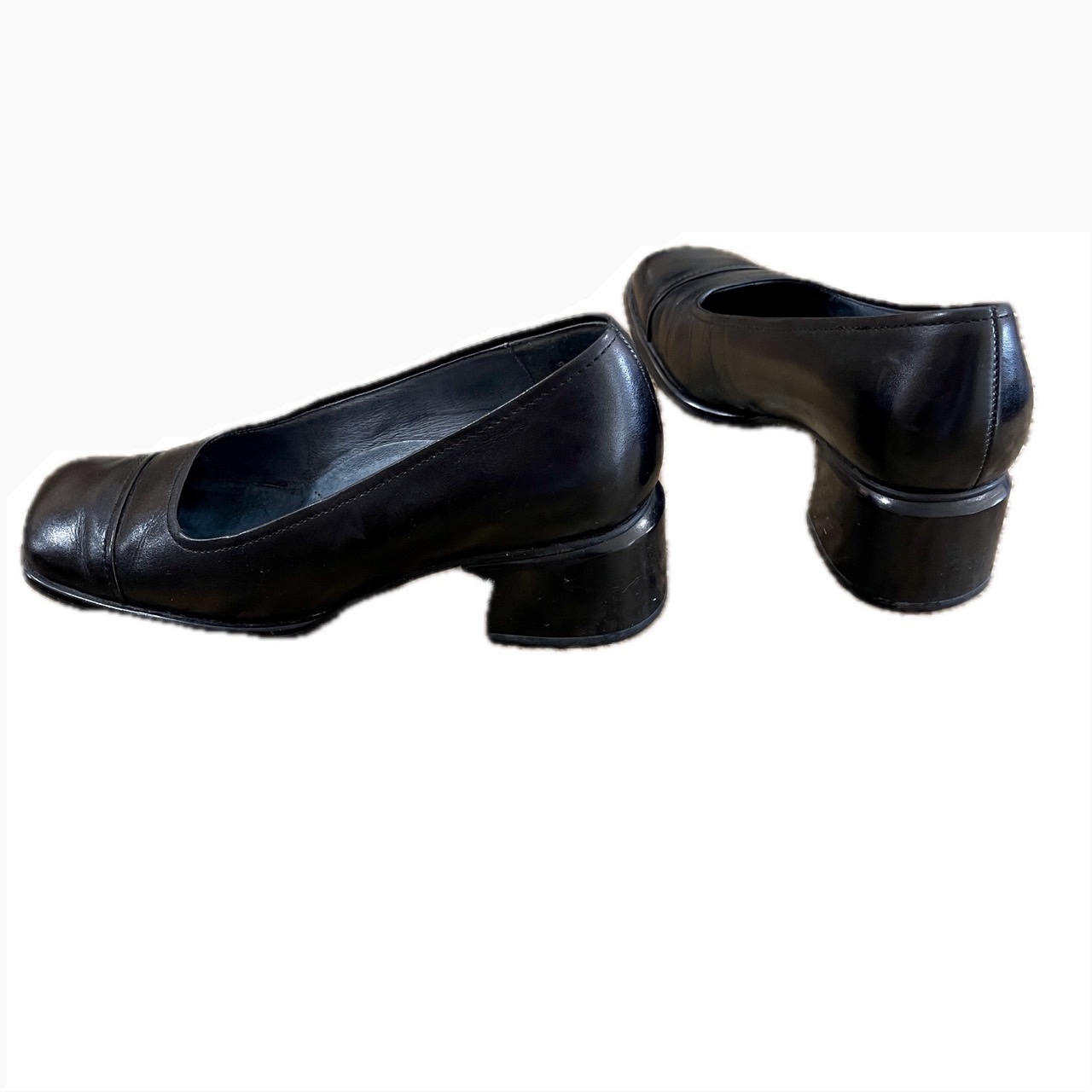 Hush Puppies Black Leather Pumps - Size 8 - photo 3