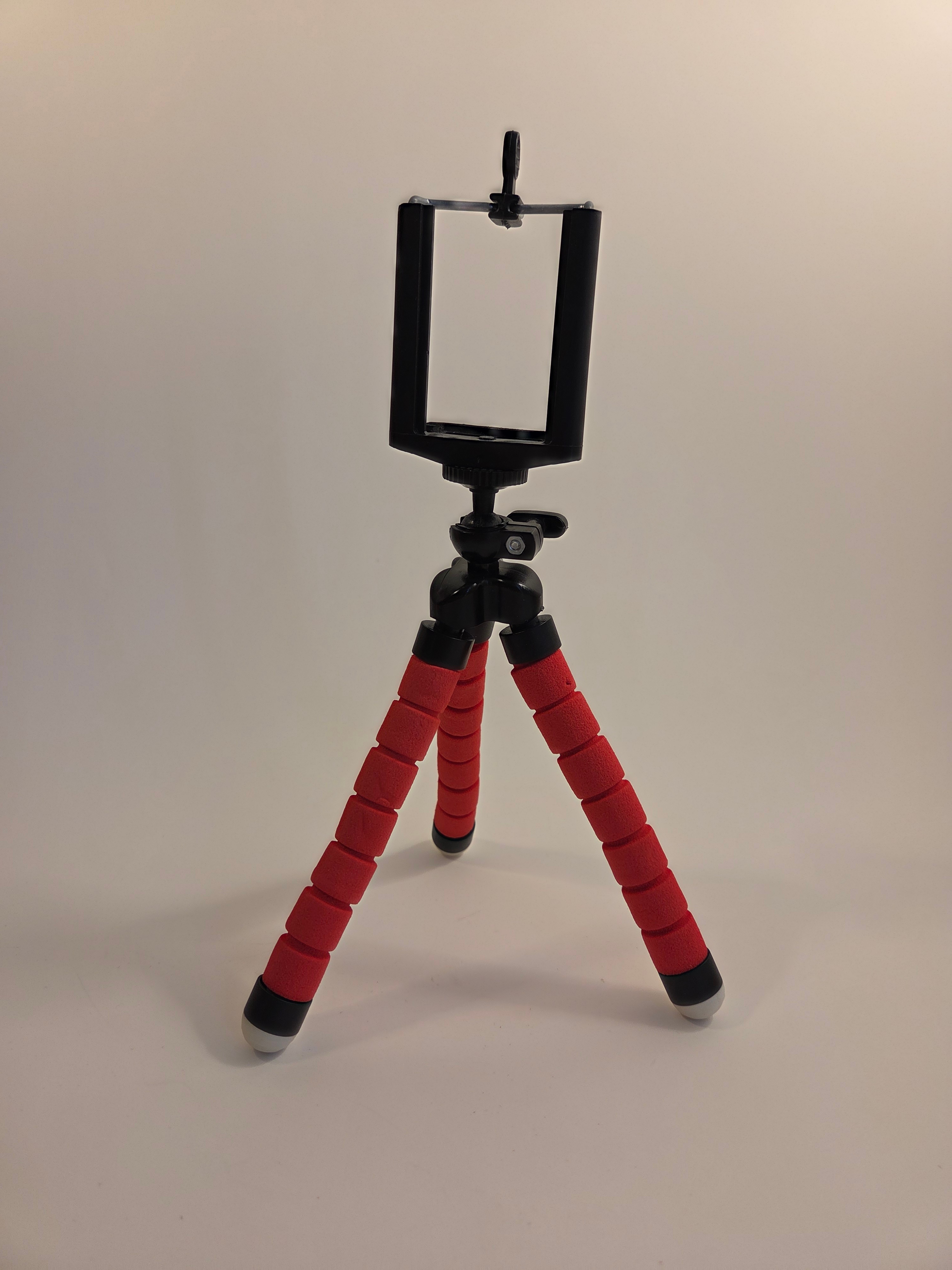 Flexible Phone Tripod with Holder – Red