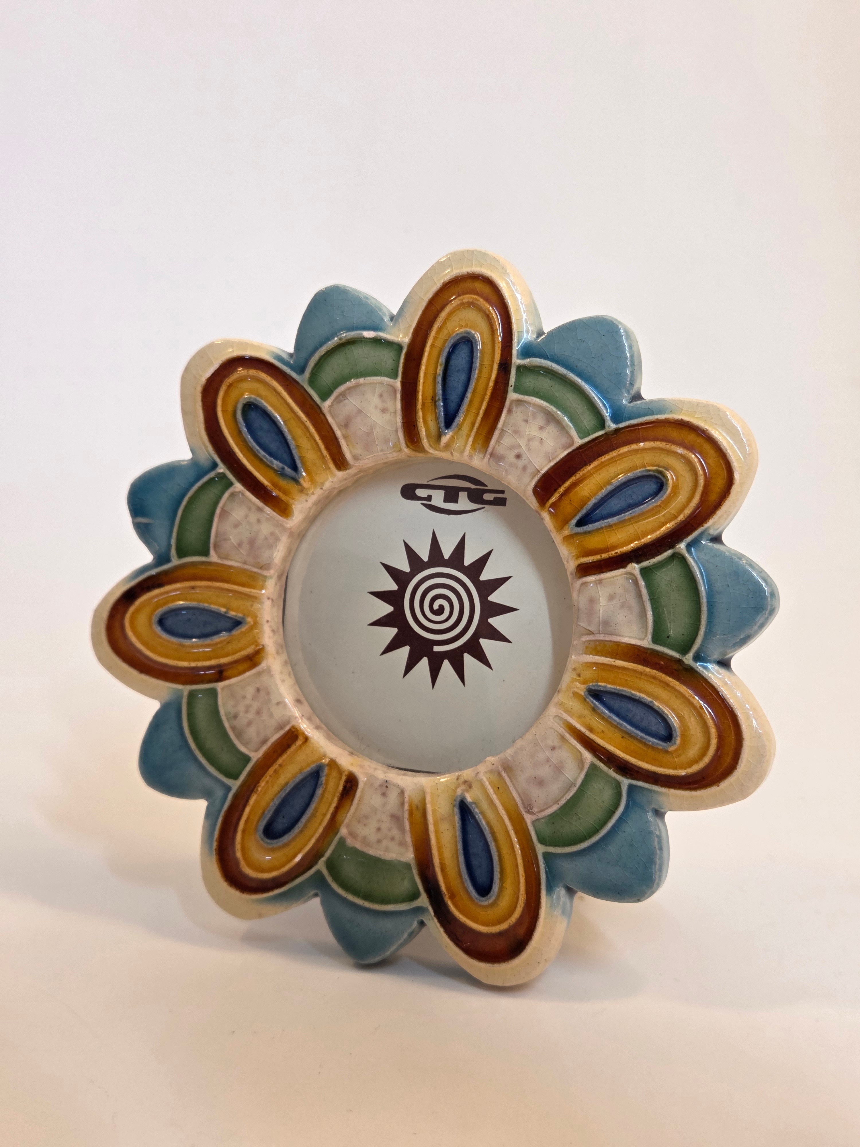 CTG Ceramic Flower Photo Frame – 2x2 in, New