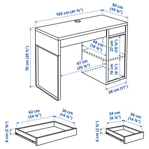IKEA Micke Desk - black-brown - photo 2