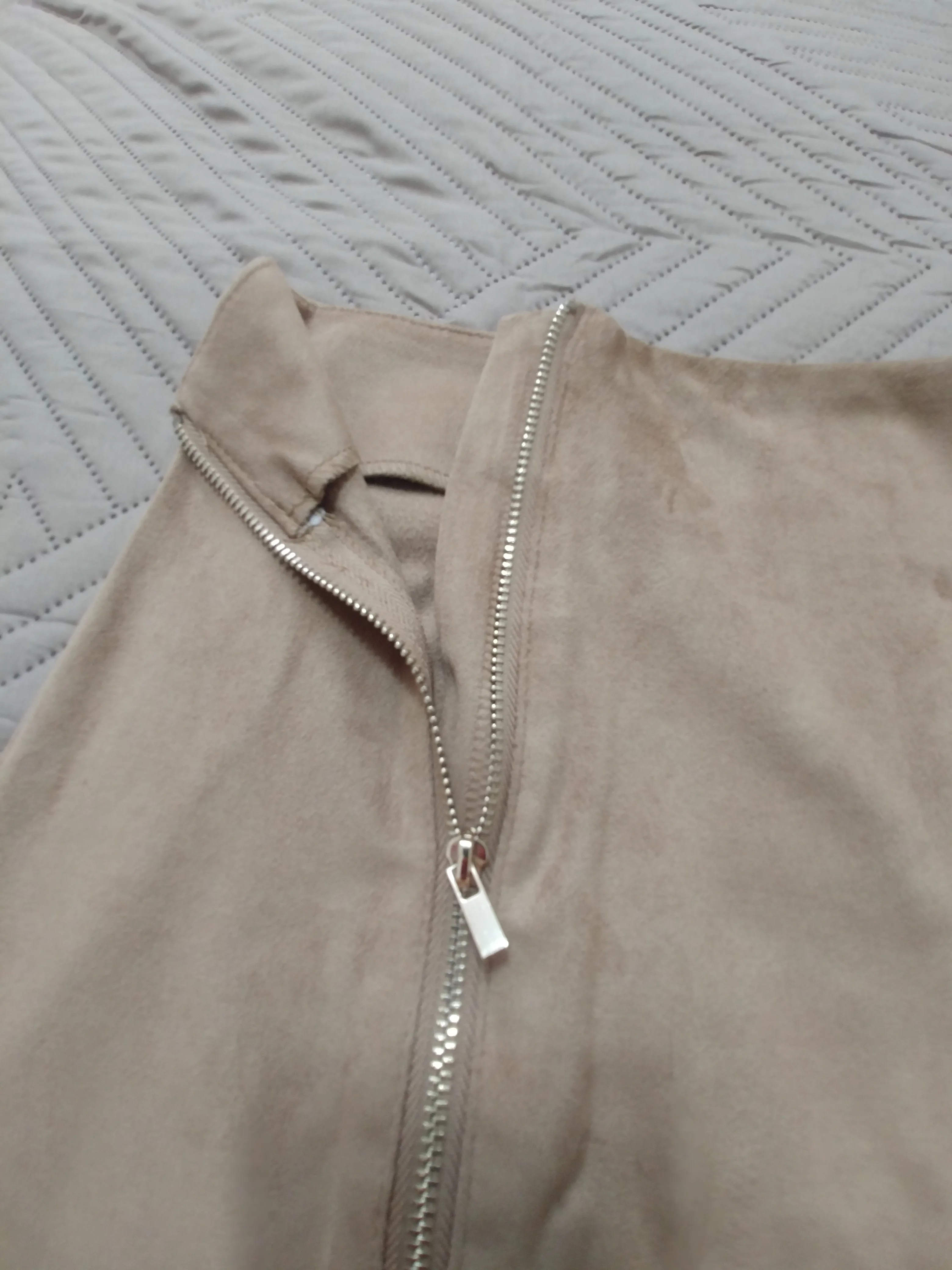 Dynamite Tan faux suede Skirt,Small, like new image indicator(3)