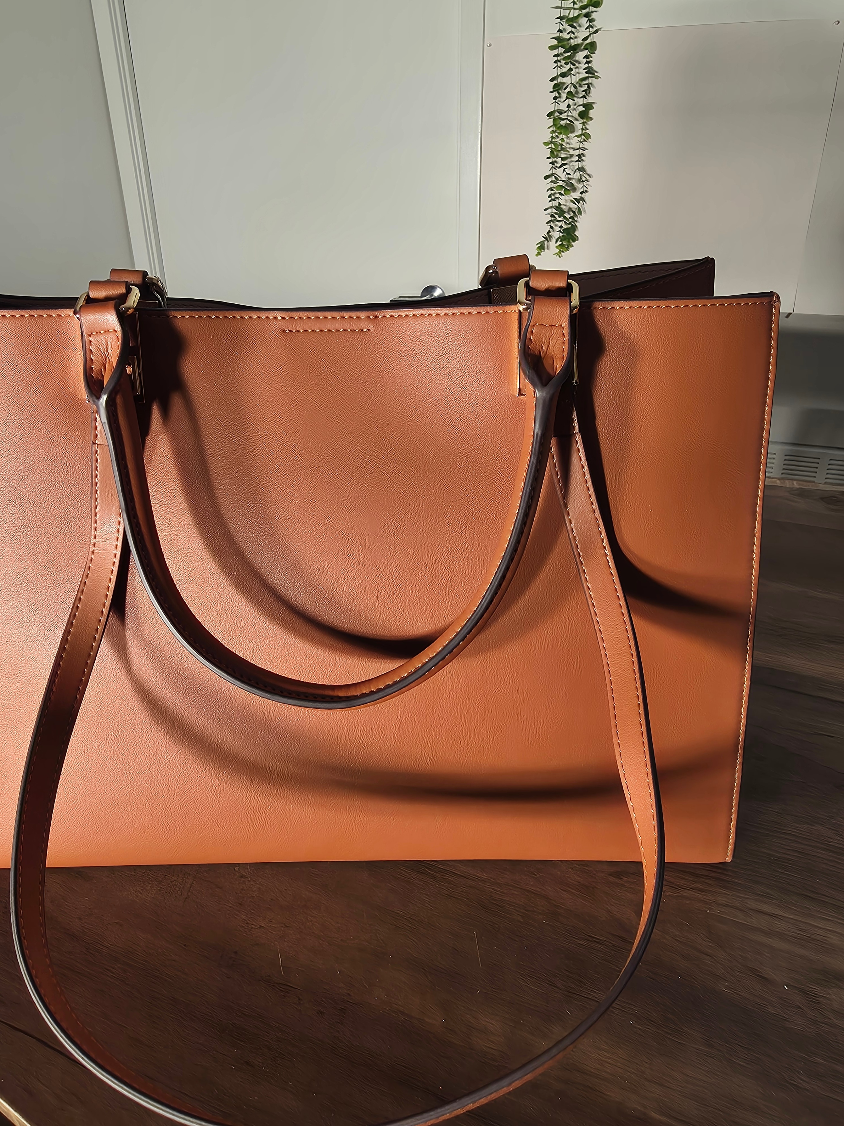 Soft Leather Bag -Large Shoulder Handbags with Two Long  Straps - photo 2