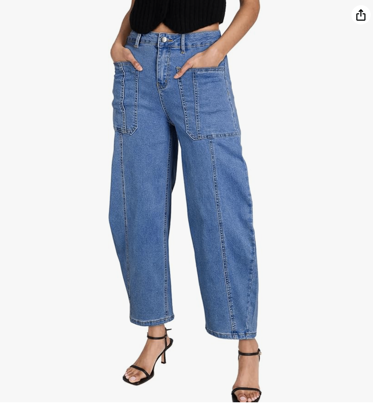 Barrel Jeans High Waisted Wide Leg Boyfriend Denim Jeans