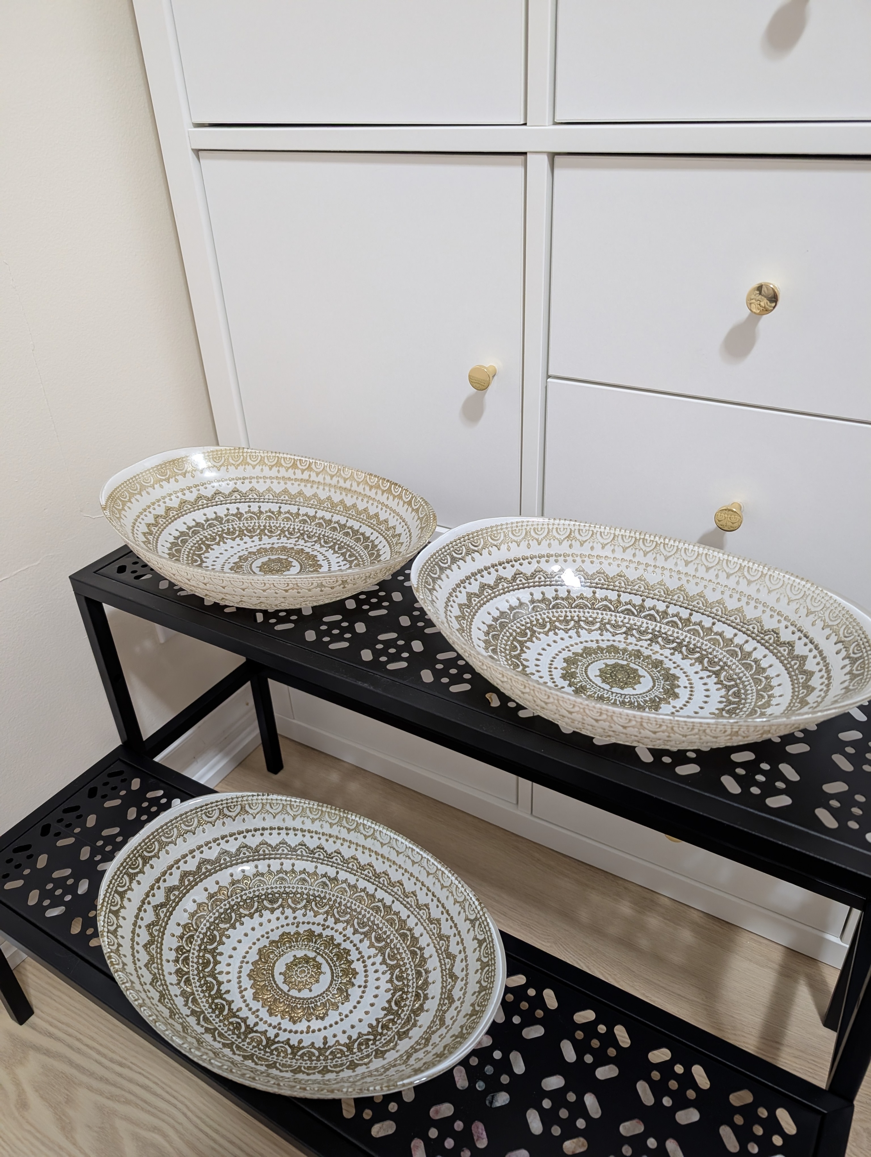 Decorative Gold Patterned Bowls (Set of 3) - photo 3