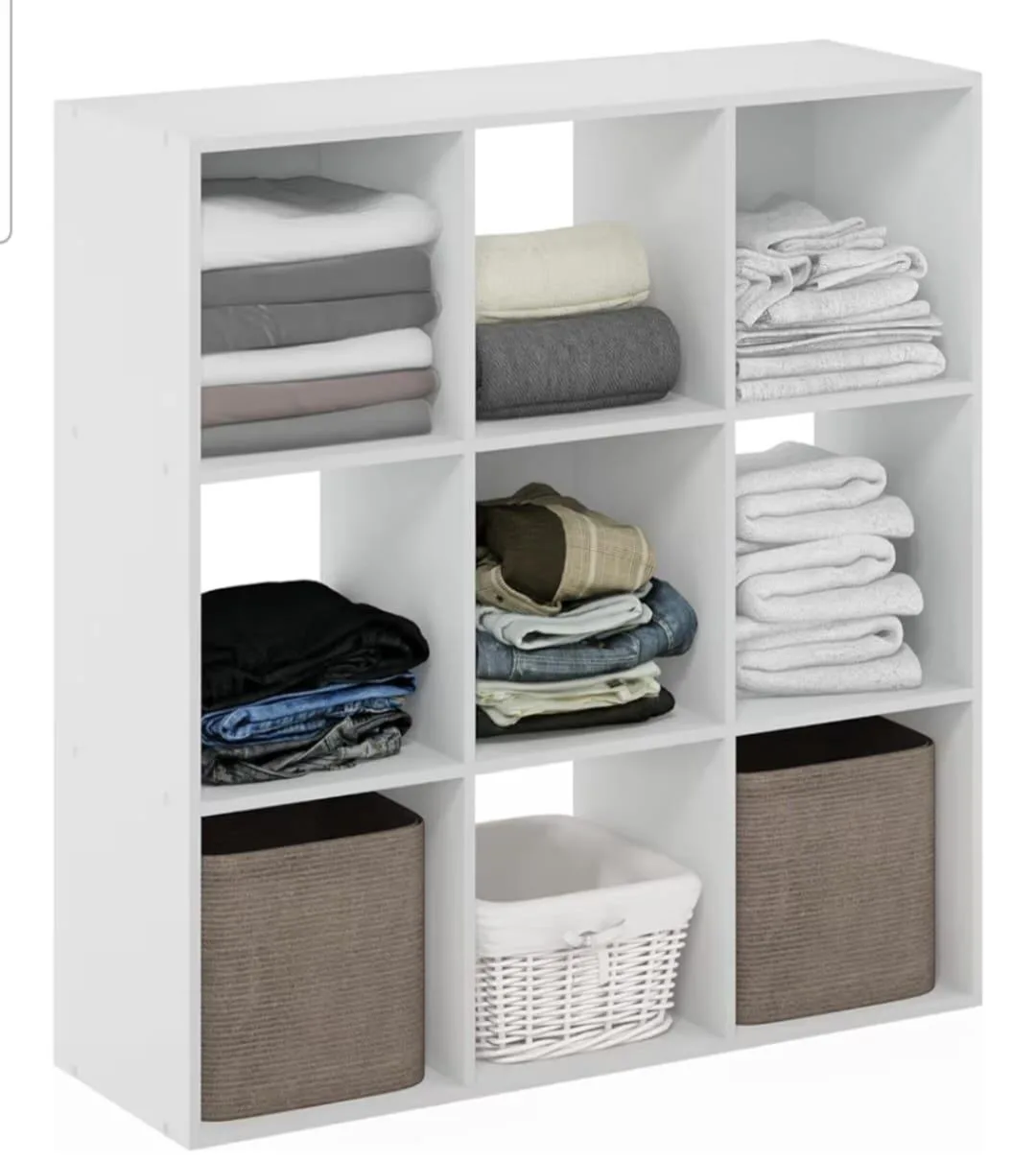 ClosetMaid Stackable 9 Cube Organizer - White