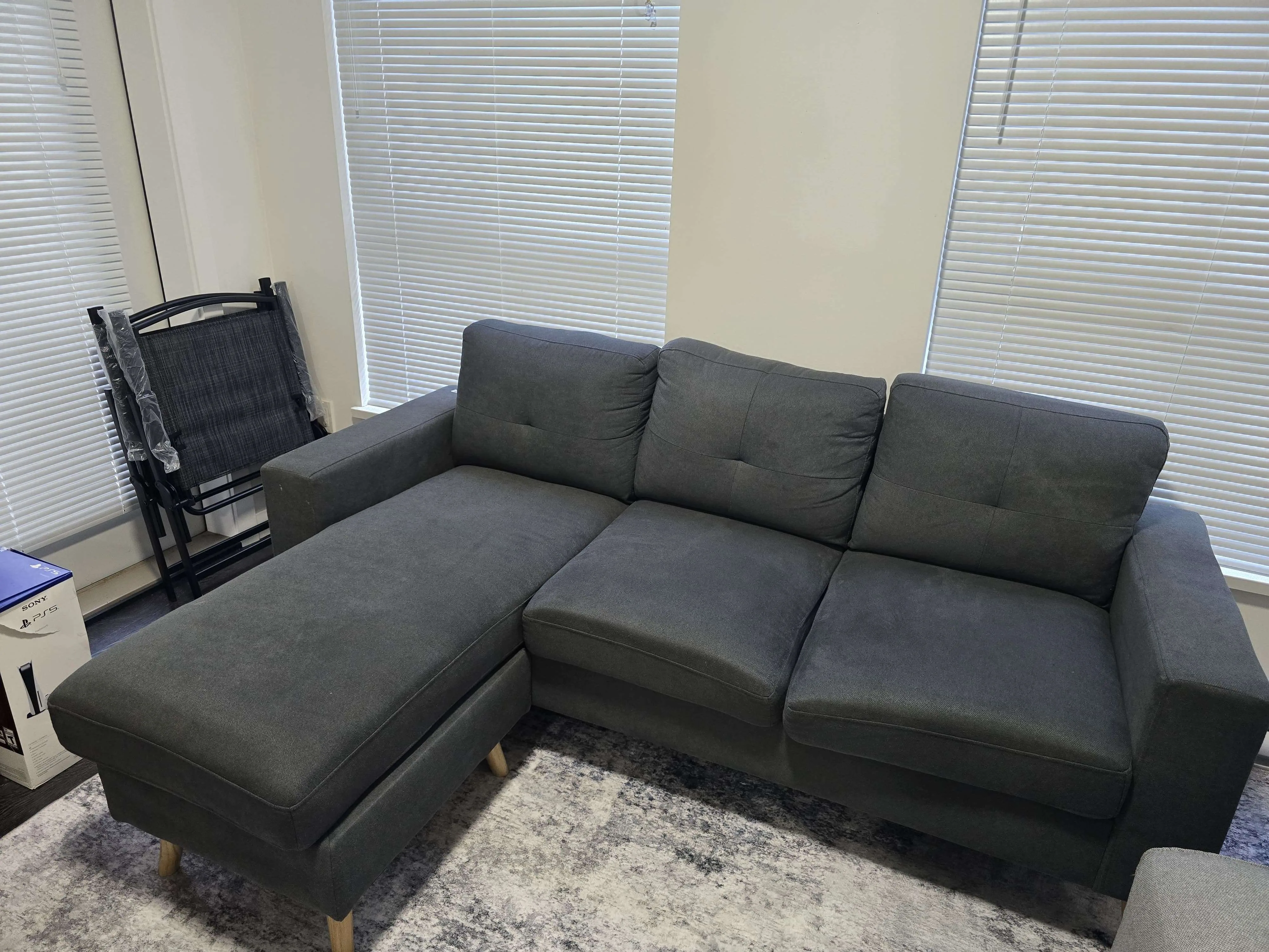 HOMCOM Modular Sectional Sofa – L-Shape with Reversible Chaise image indicator(4)