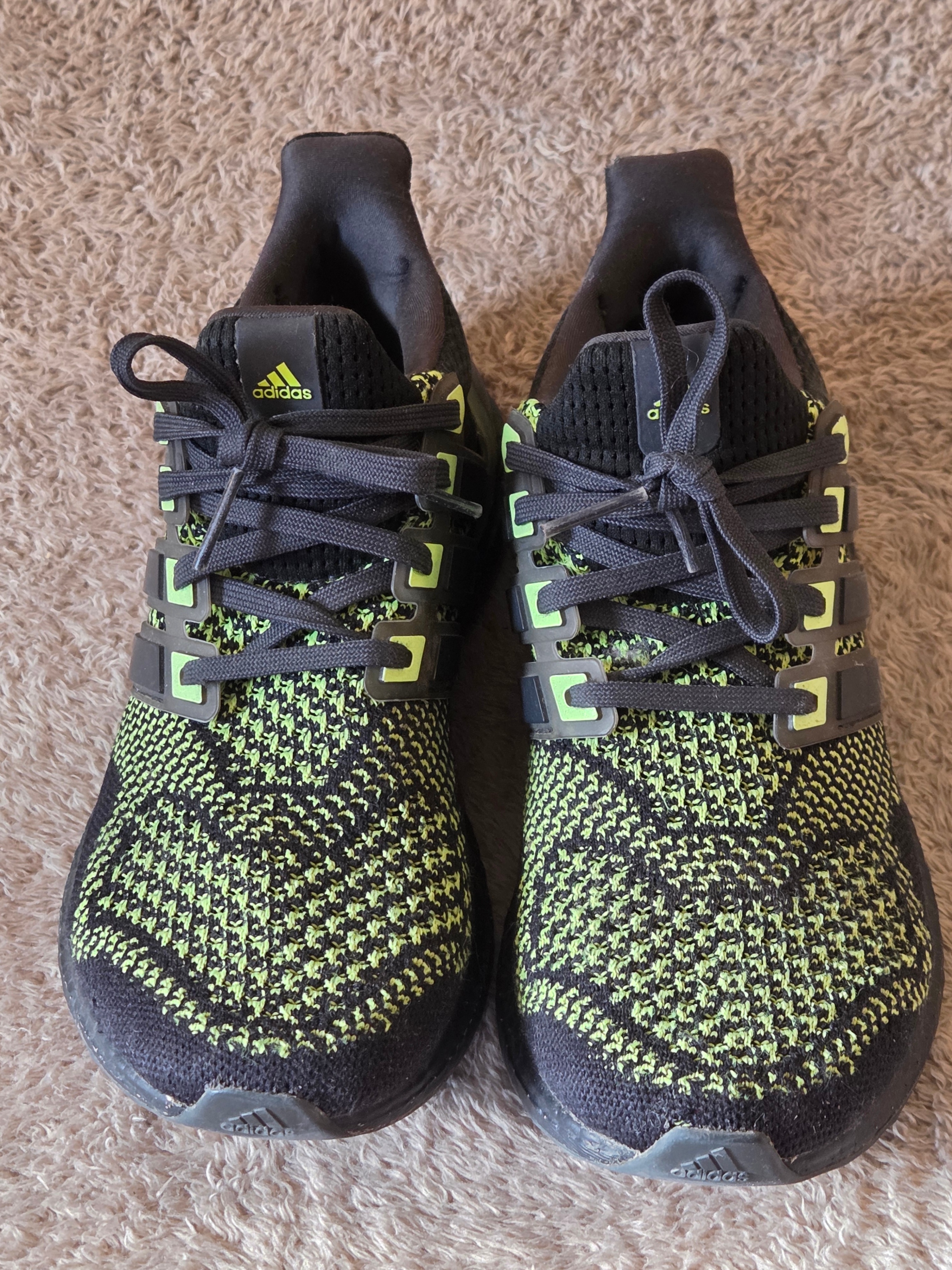 Adidas Ultraboost Primeknit, US 7, Black/Neon Green - photo 3