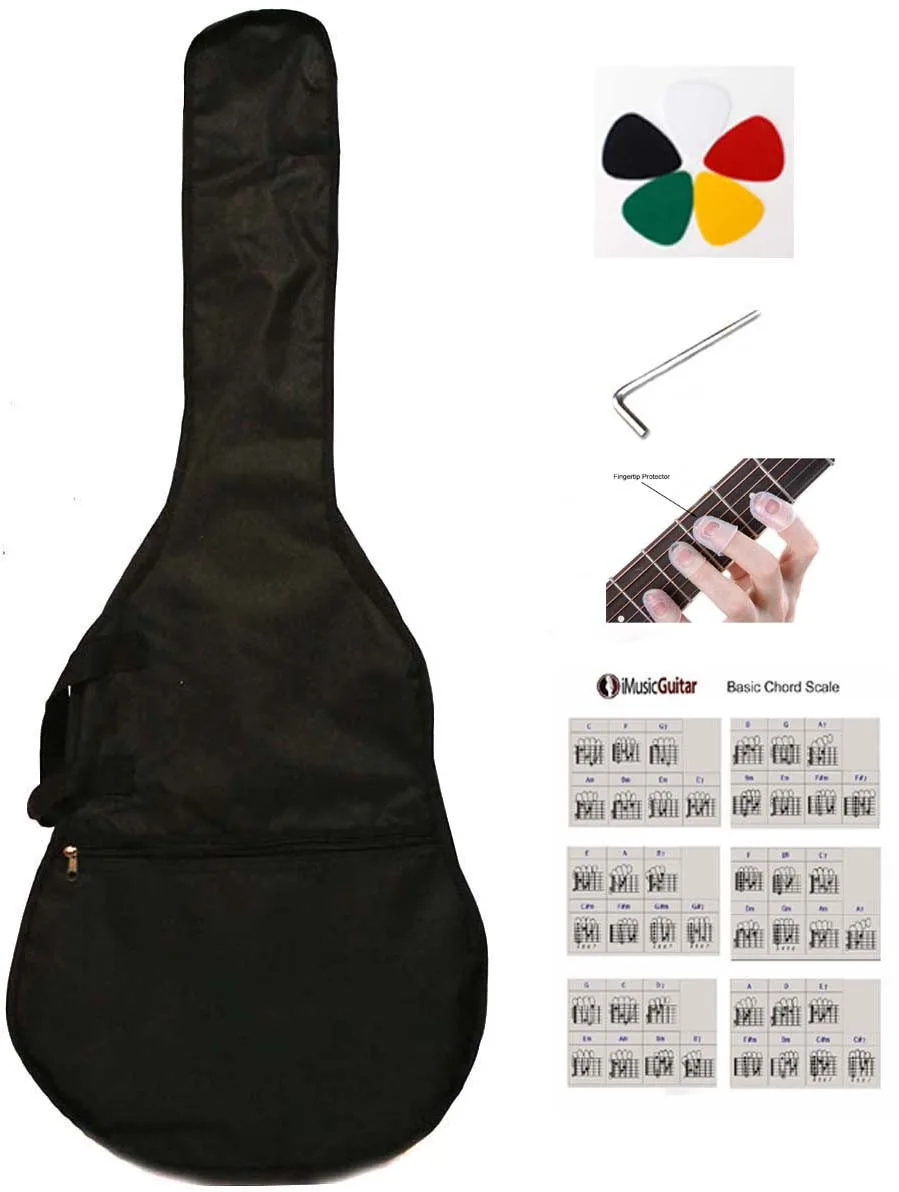 Brand New Beginner Acoustic Guitar Package Full Size image indicator(9)