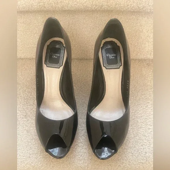 Authentic Christian Dior black high heel shoes in mint condition image indicator(3)
