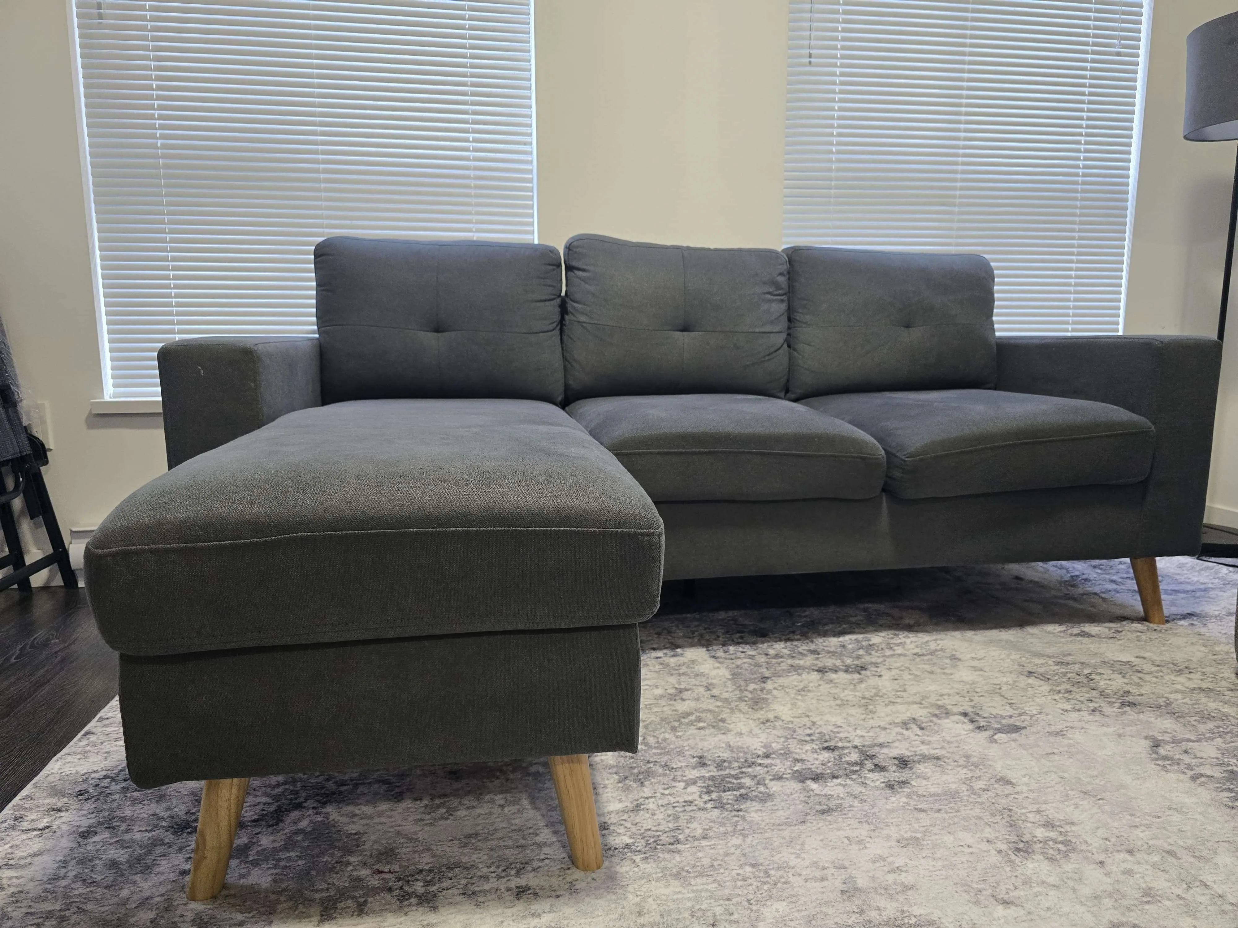 HOMCOM Modular Sectional Sofa – L-Shape with Reversible Chaise image indicator(6)