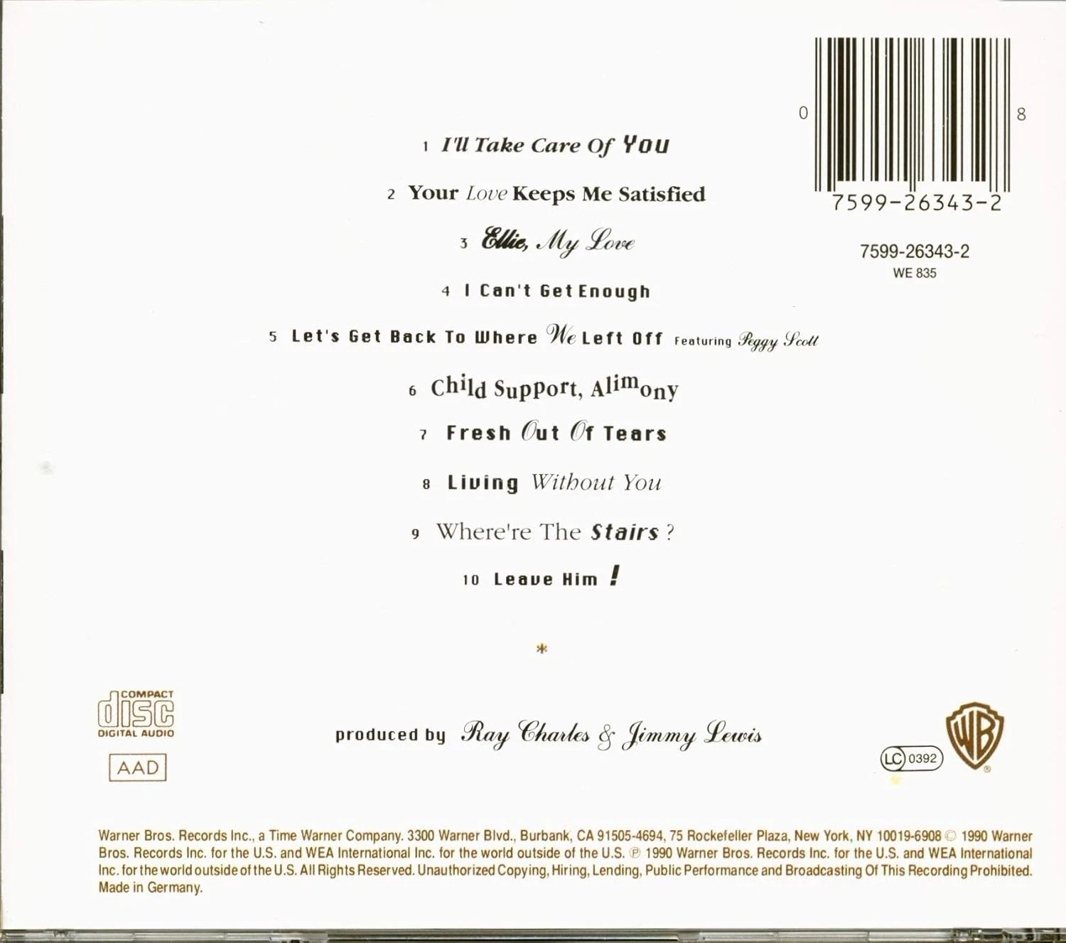 Ray Charles Would You Believe? CD - photo 2
