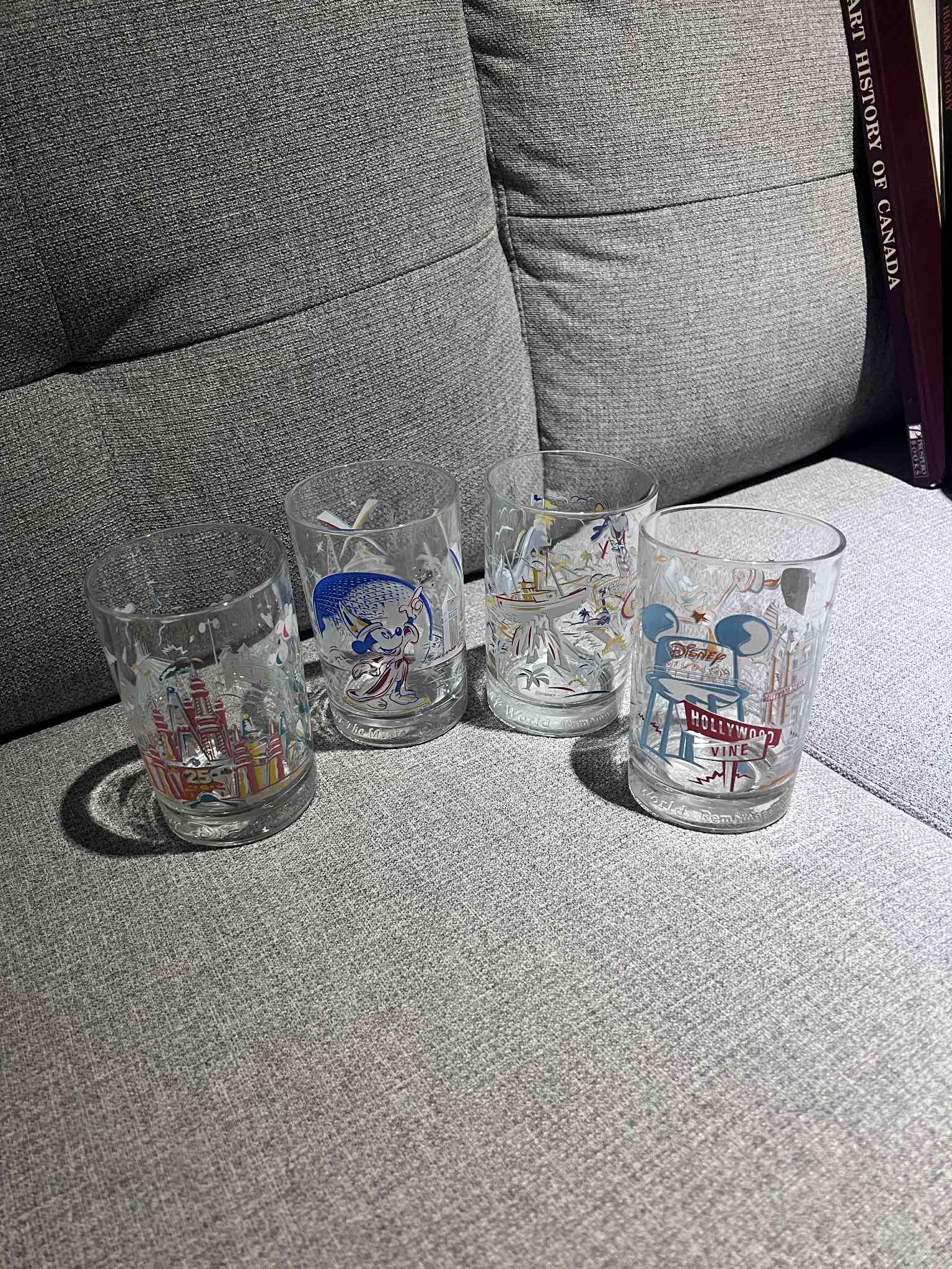 Disney World 25th Anniversary Glasses (Set of 4)