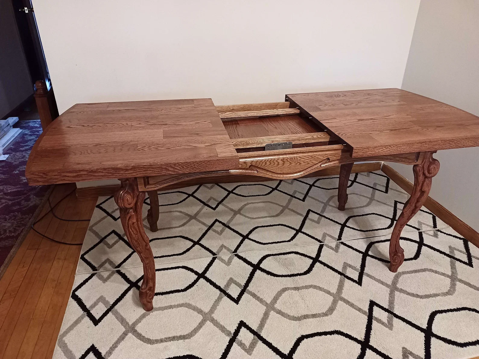 Custom Red Oak Convertible Dining Table [LOCAL - CHICAGO]