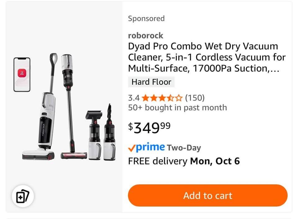 Roborock Dyad Pro Combo Wet Dry Vacuum. Open box! - photo 4