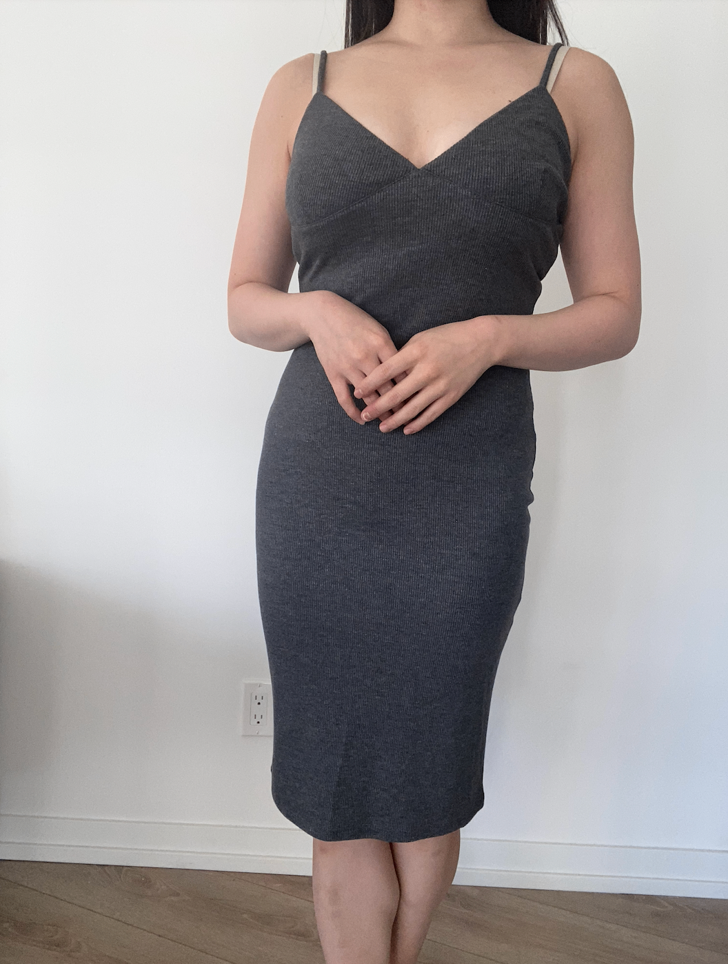 [NEW] Grey Midi Dress