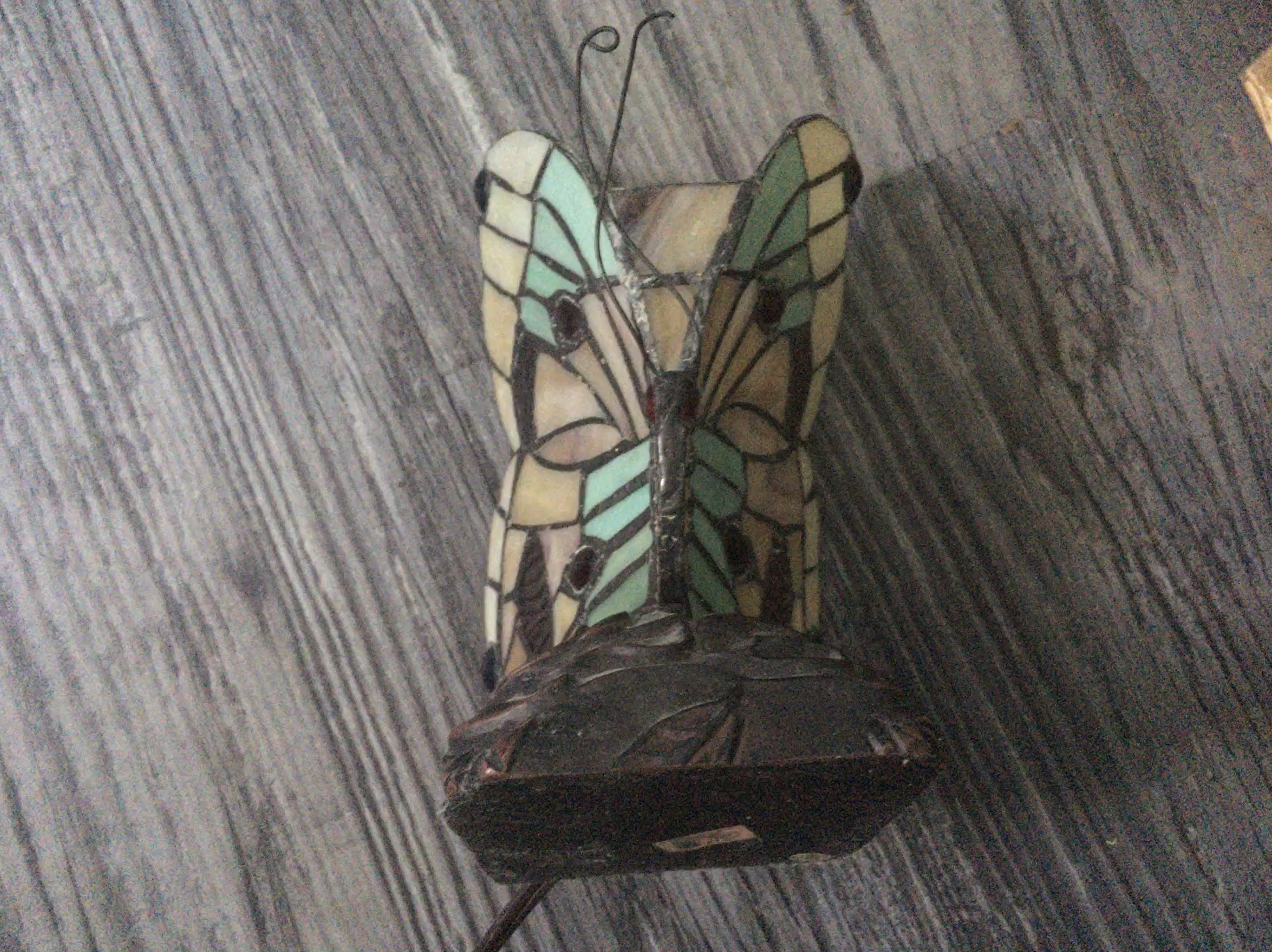 Butterfly Stained Glass Accent Lamp - photo 2