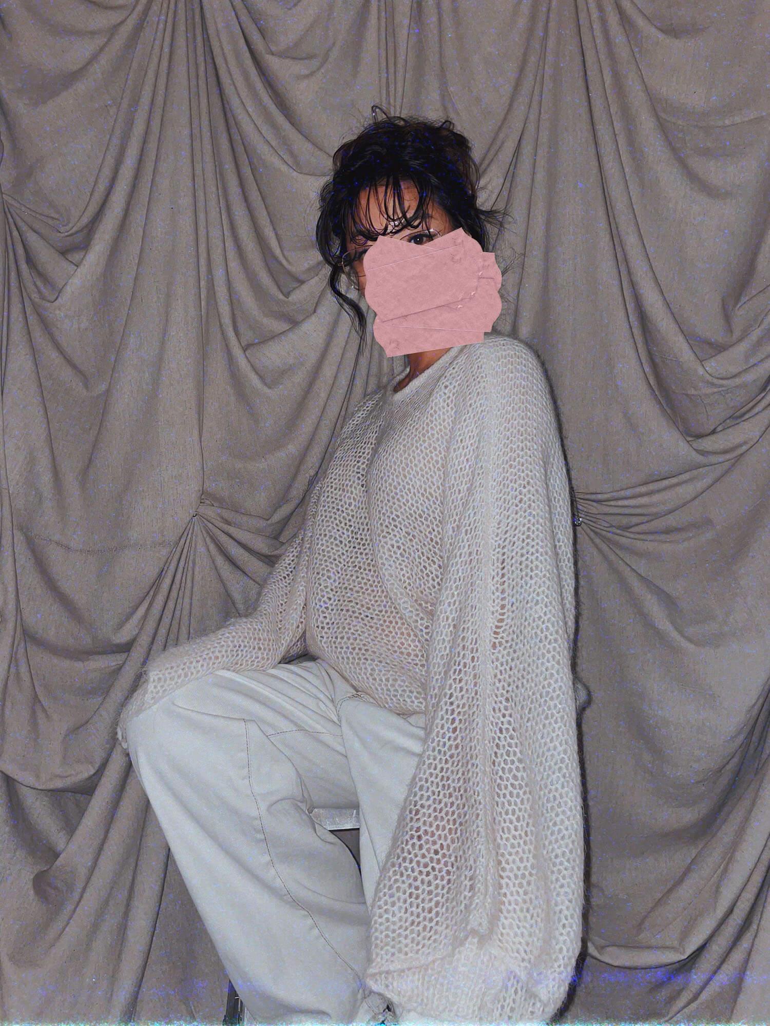Winter Crochet Belle ★ white boxy oversized sleeve sweater top - photo 2