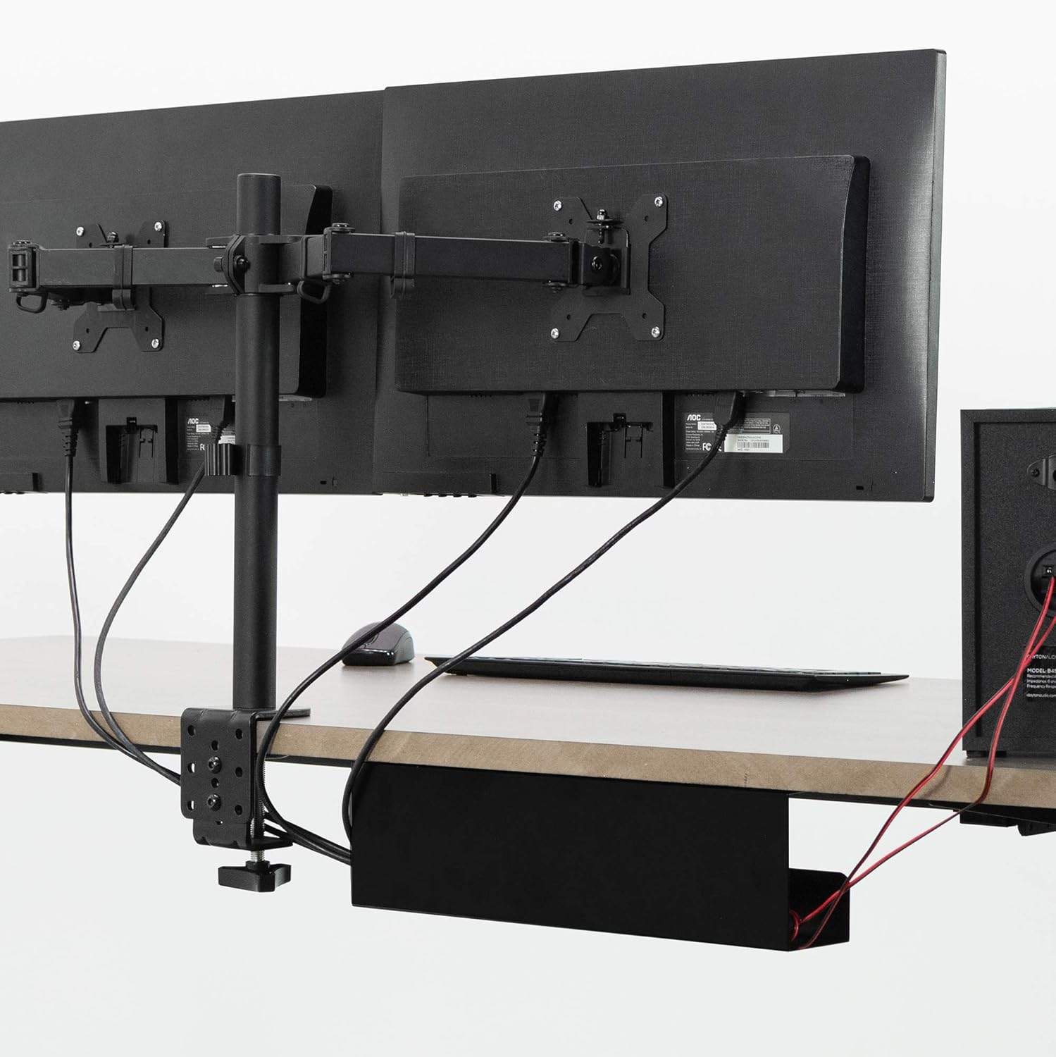 New  VIVO Under Desk Black 17 inch Cable Management Tray
