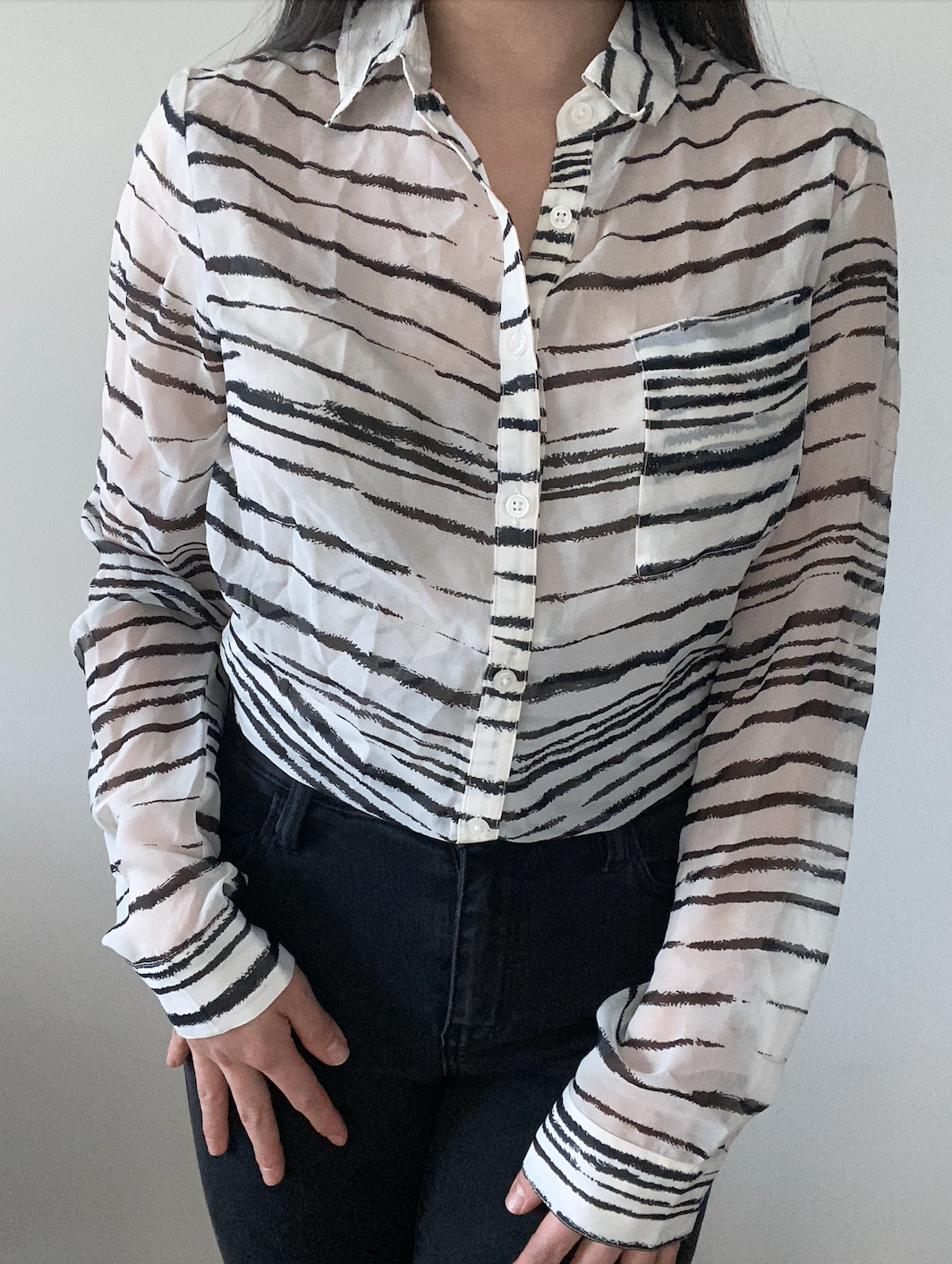 [NEW] Lulu's Semi-Sheer Zebra Print Top