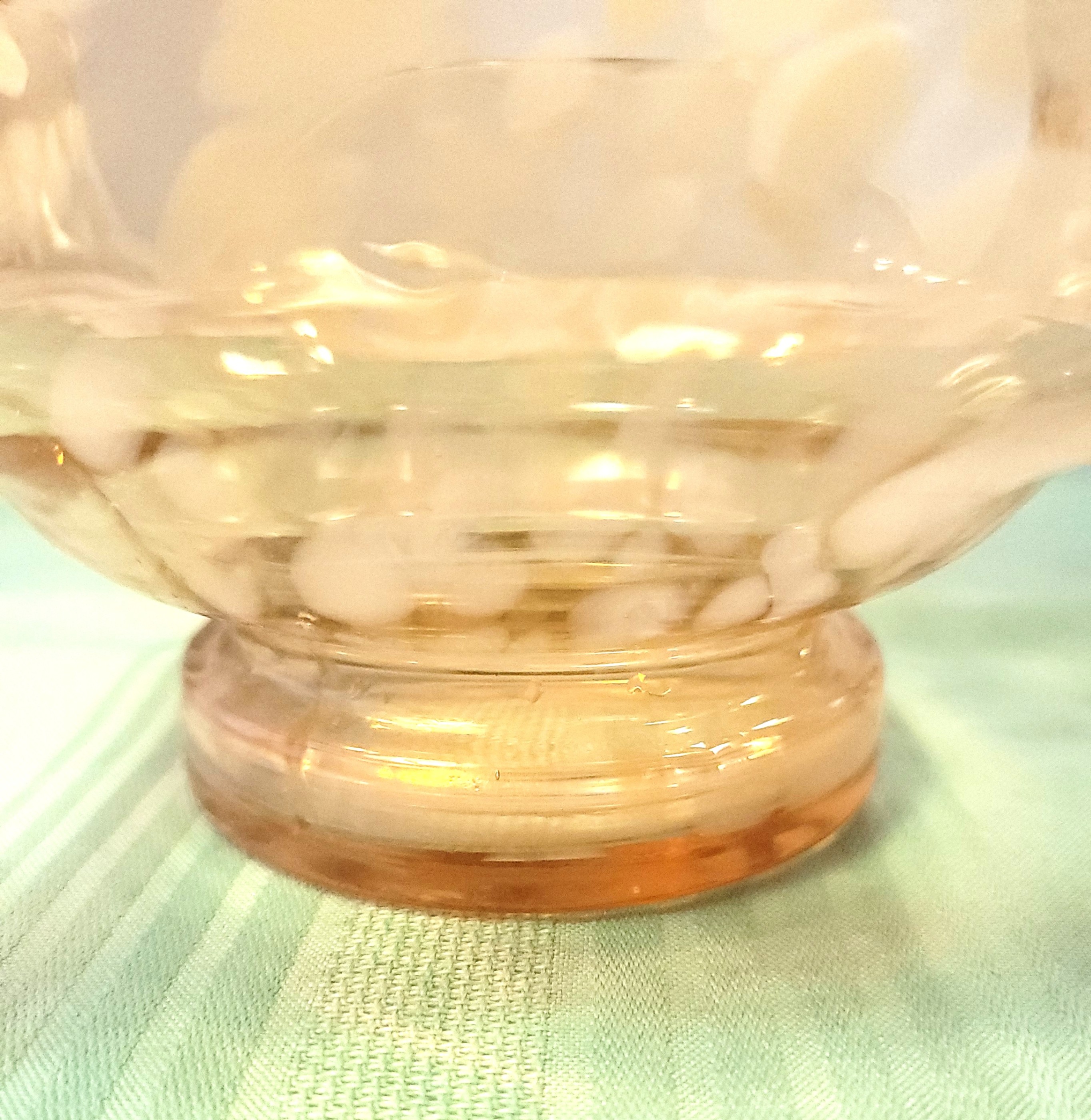 Fenton Cranberry Opalescent Coin Dot Ruffled Bowl Circa 1950 - photo 5