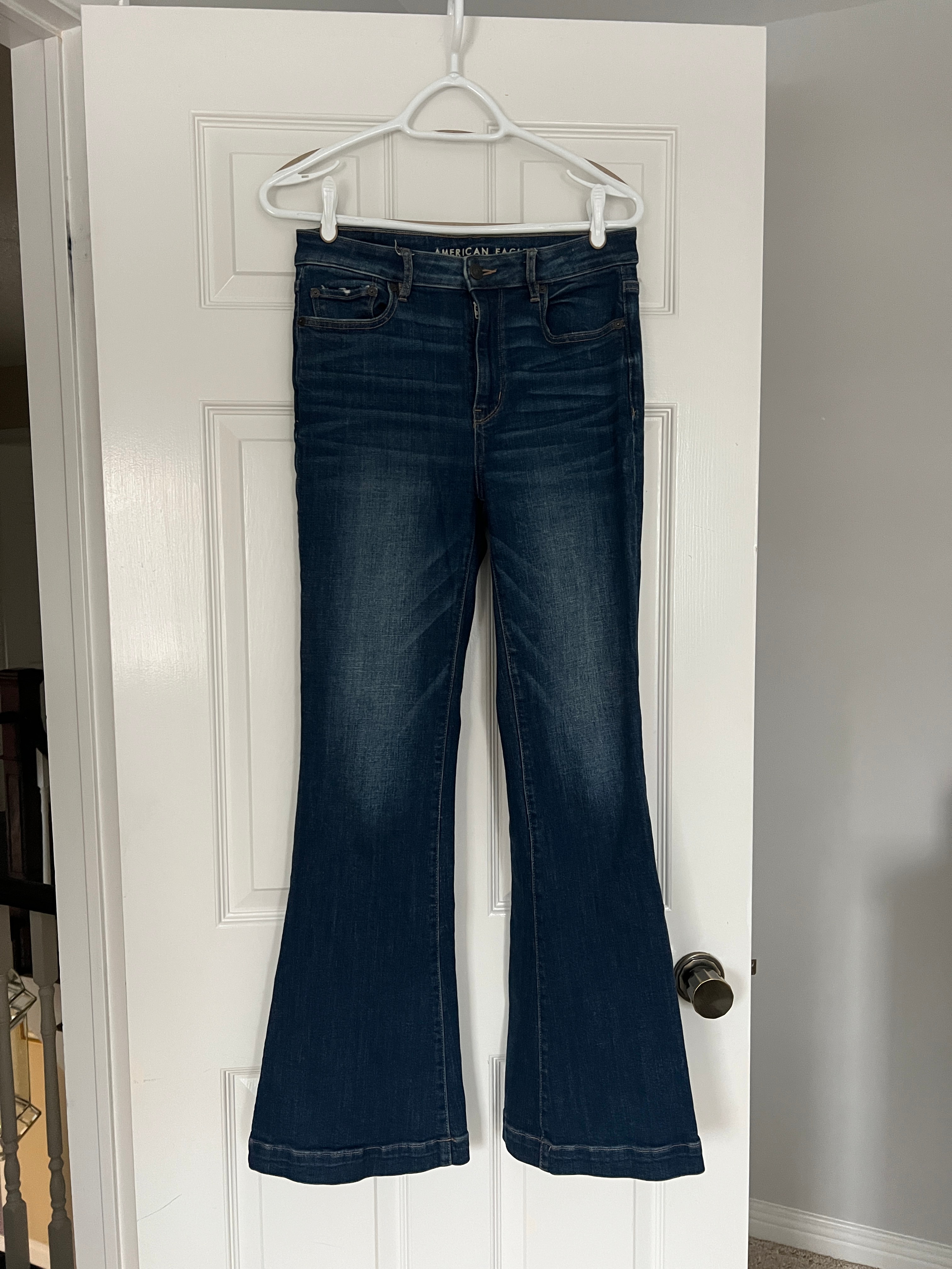 American Eagle Super Hi-Rise Flare Jeans - Size 6 - photo 2