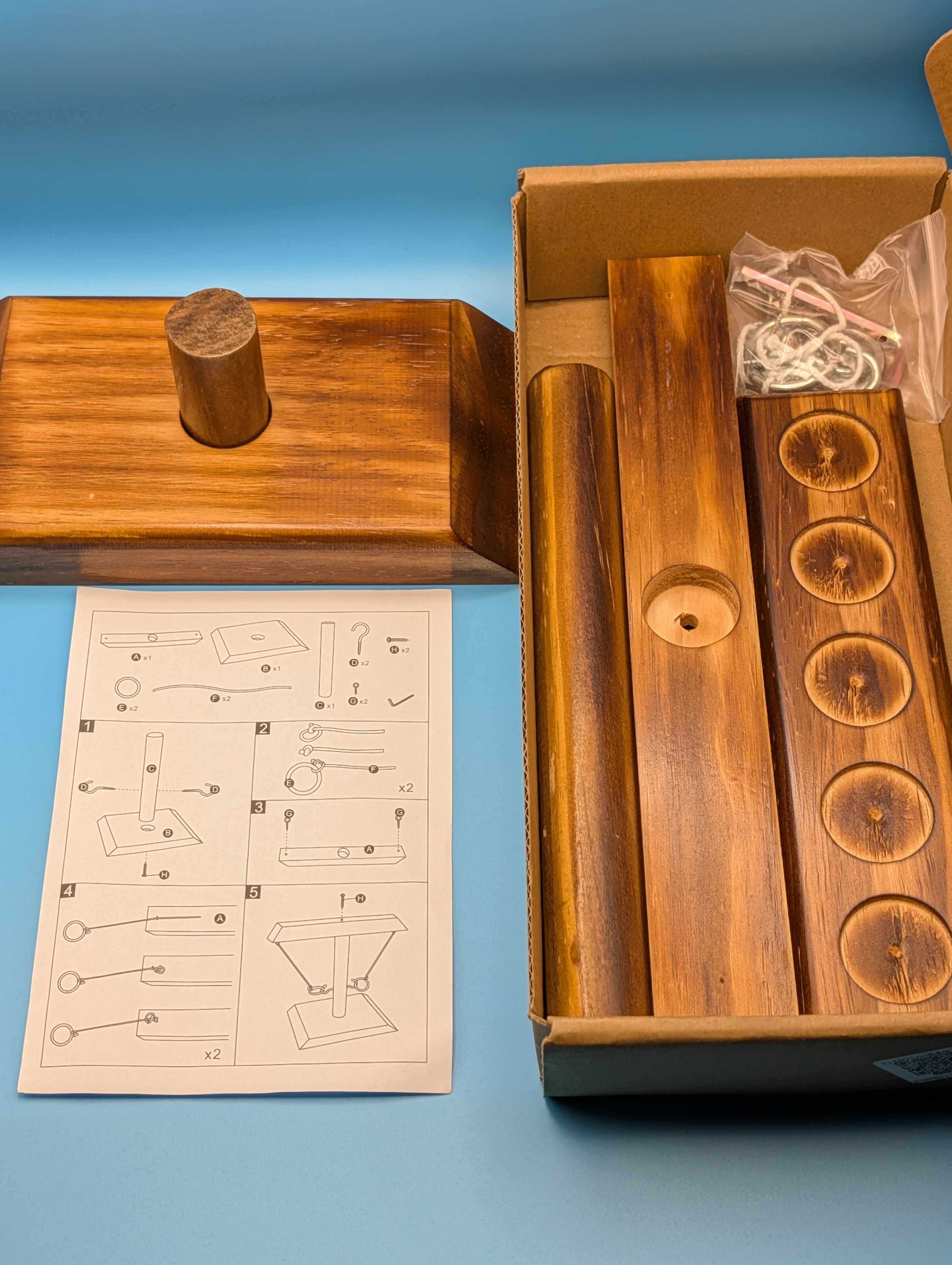 Wooden Ring Toss Game - New in Box!