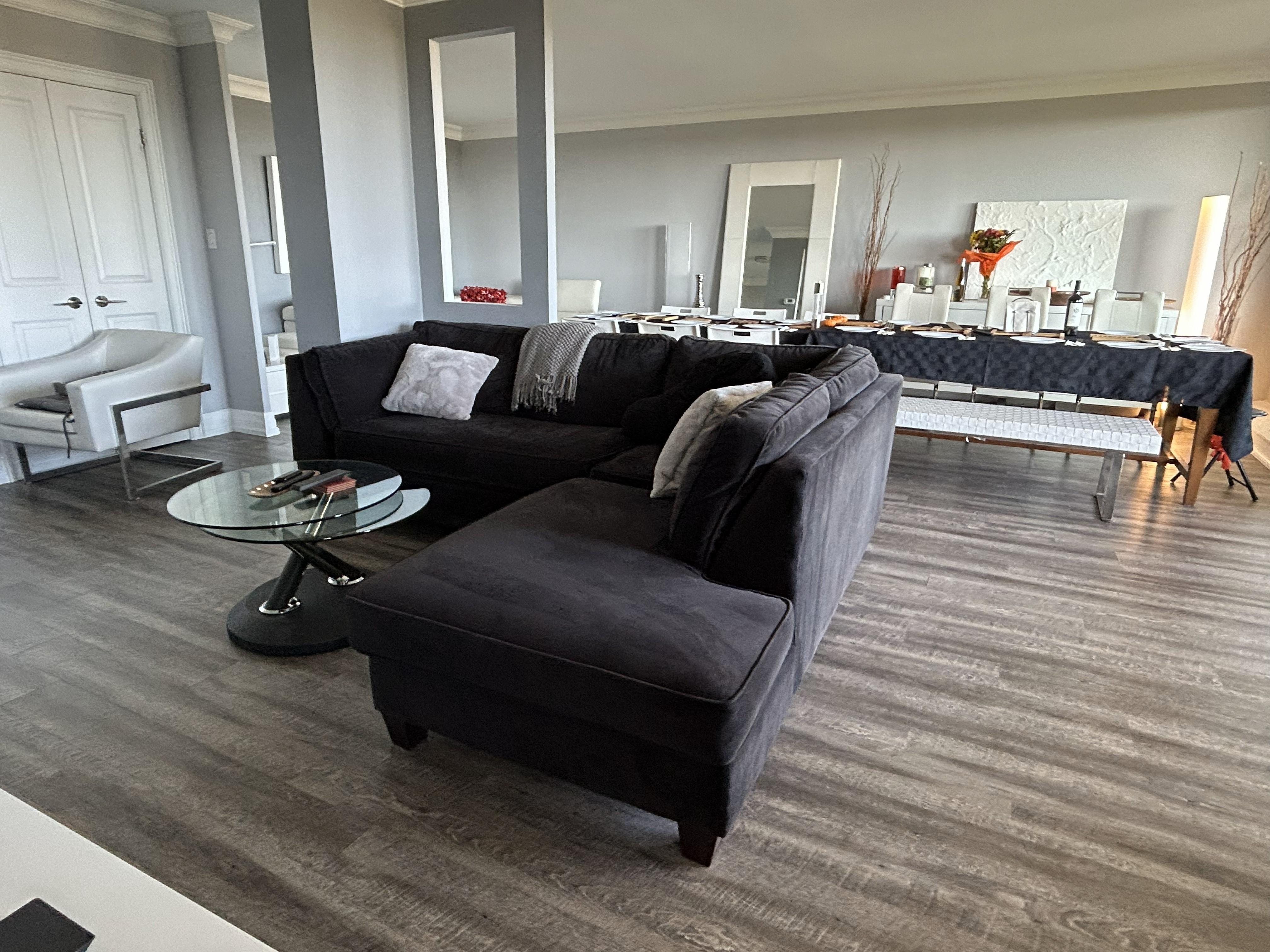 Modern Charcoal Black Sectional – Deep Seating & Move-In Ready - photo 3