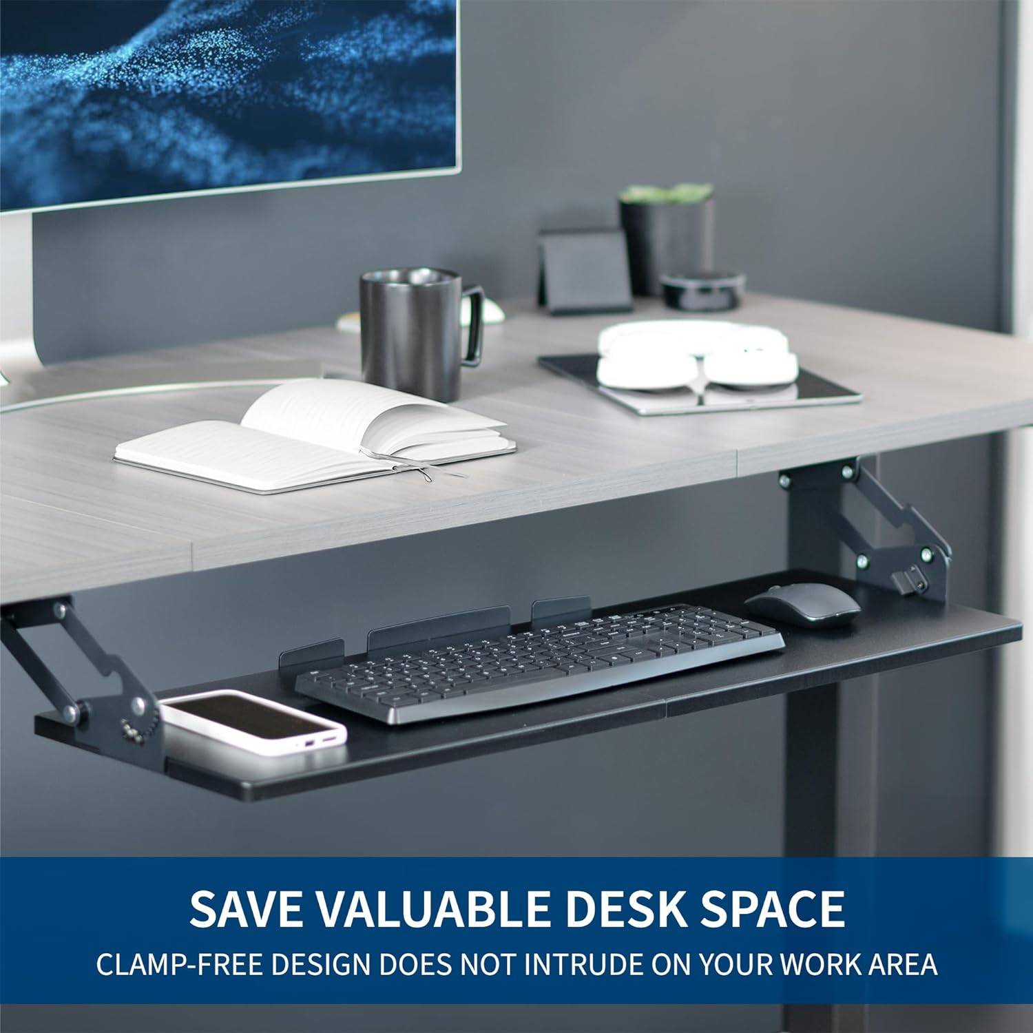 New VIVO Large Under Desk Keyboard Tray - Sleek Black - photo 2
