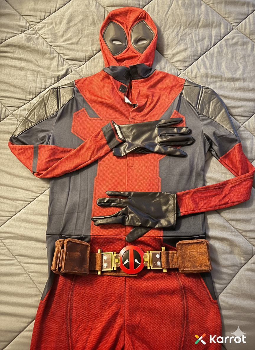 Deadpool Costume - Great Condition (Minus the stabby bits!)🥕 - photo 2