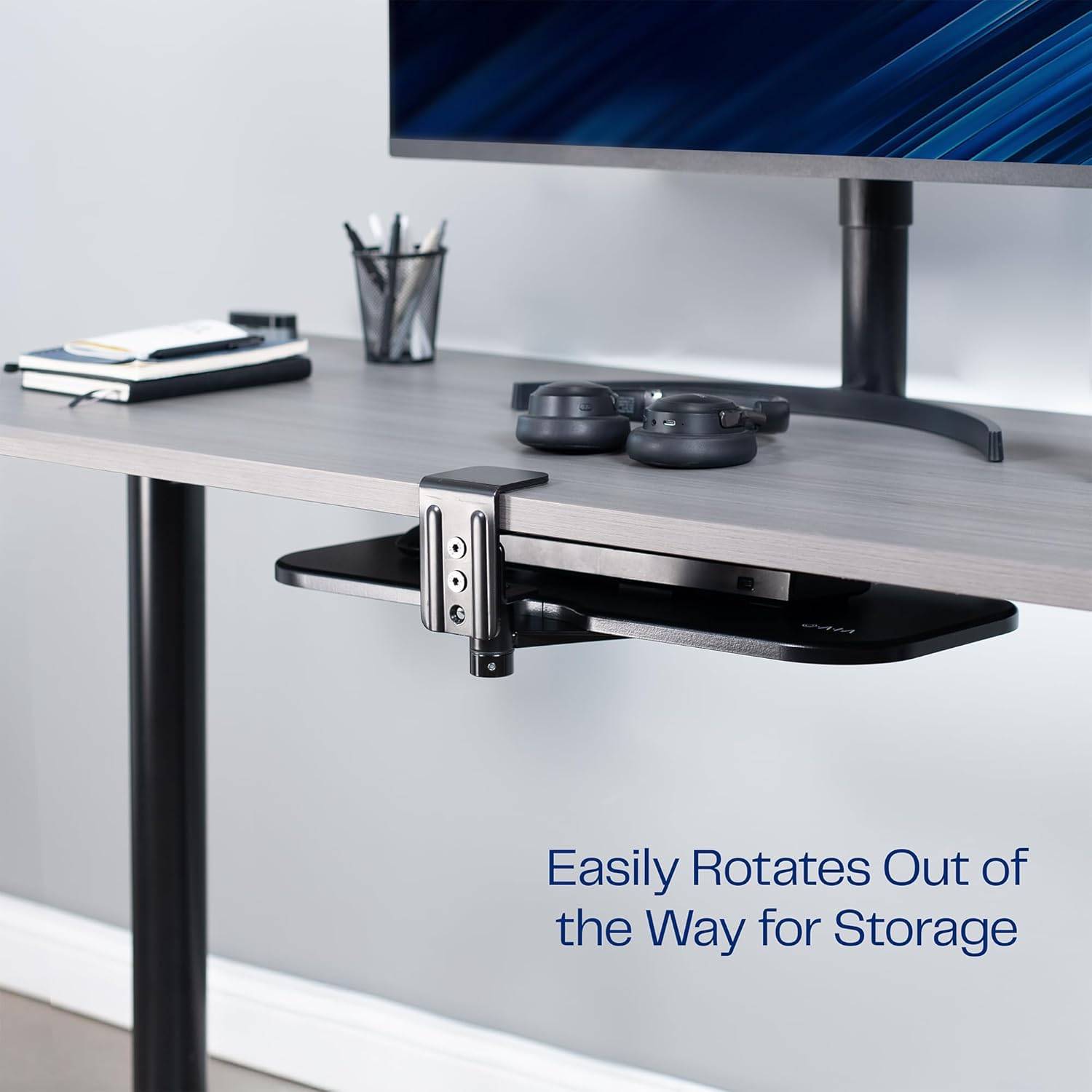 New  VIVO Clamp-on Rotating Computer Keyboard and Mouse Tray - photo 2