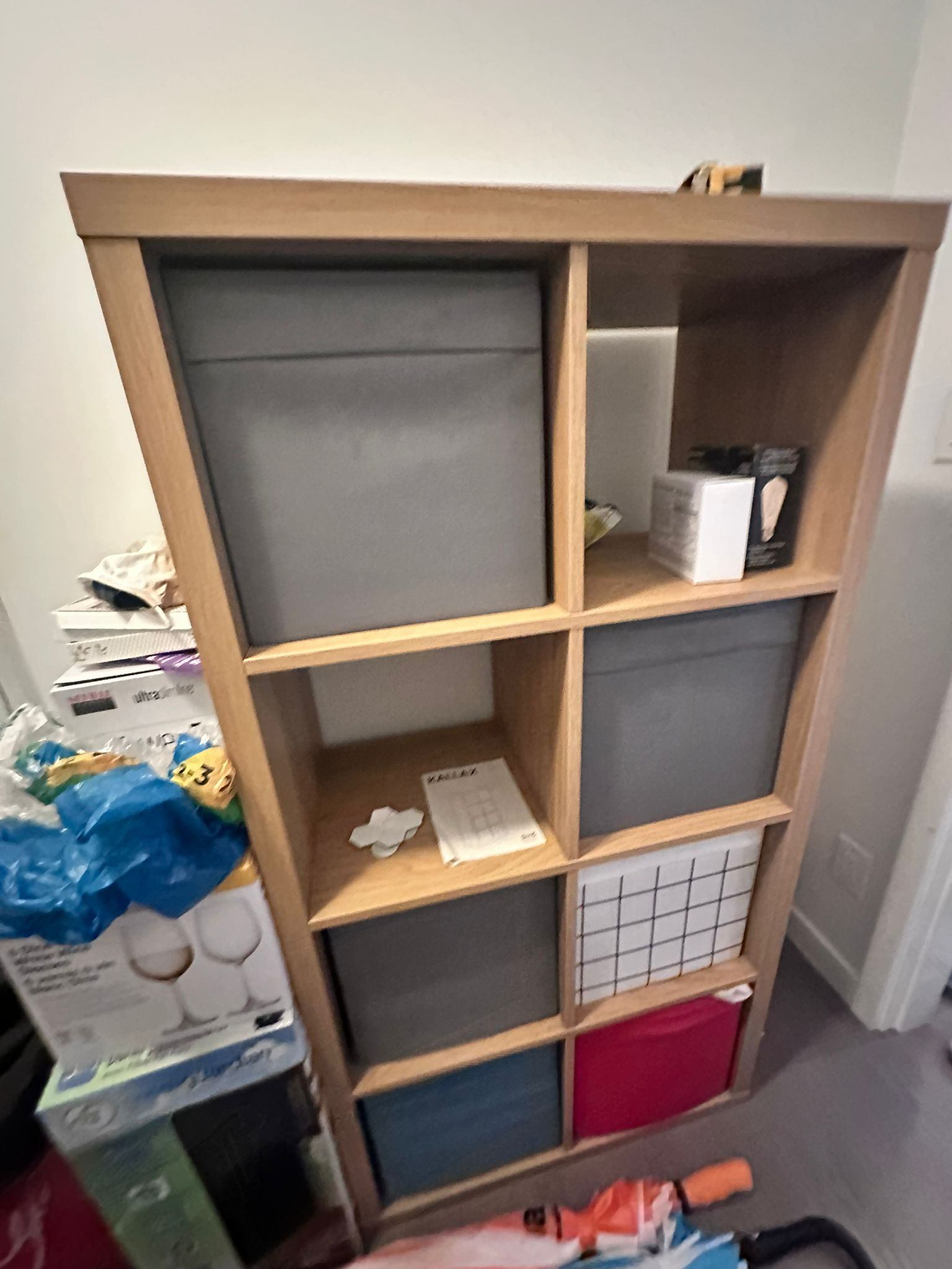 IKEA KALLAX Shelf Unit – Wood Finish, 8 Cubes