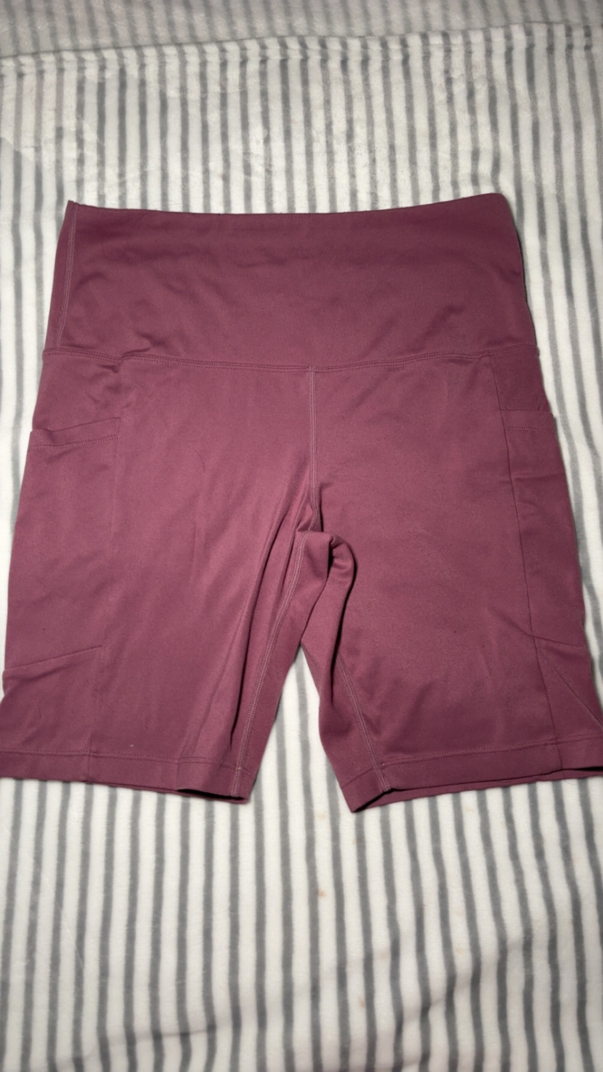 Purple women's biker shorts