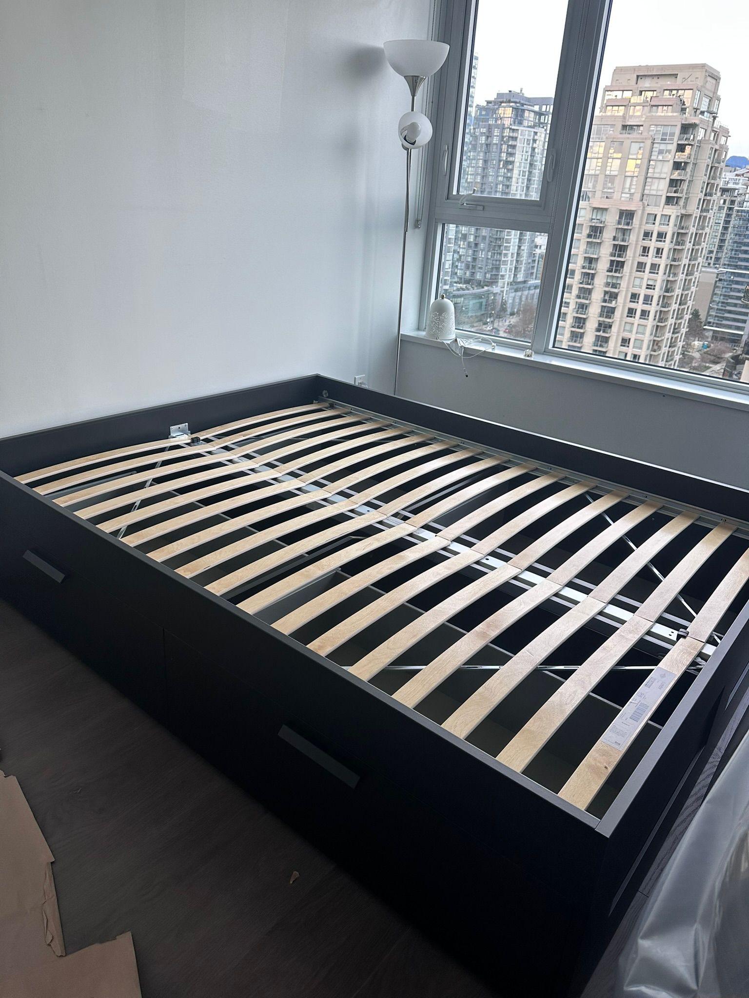 IKEA BRIMNES Bed Frame with Storage (Queen) - photo 3