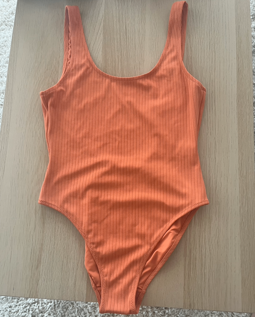 [NWT] Orange Ribbed Full-Piece Weekday Bathing Suit/Swimsuit