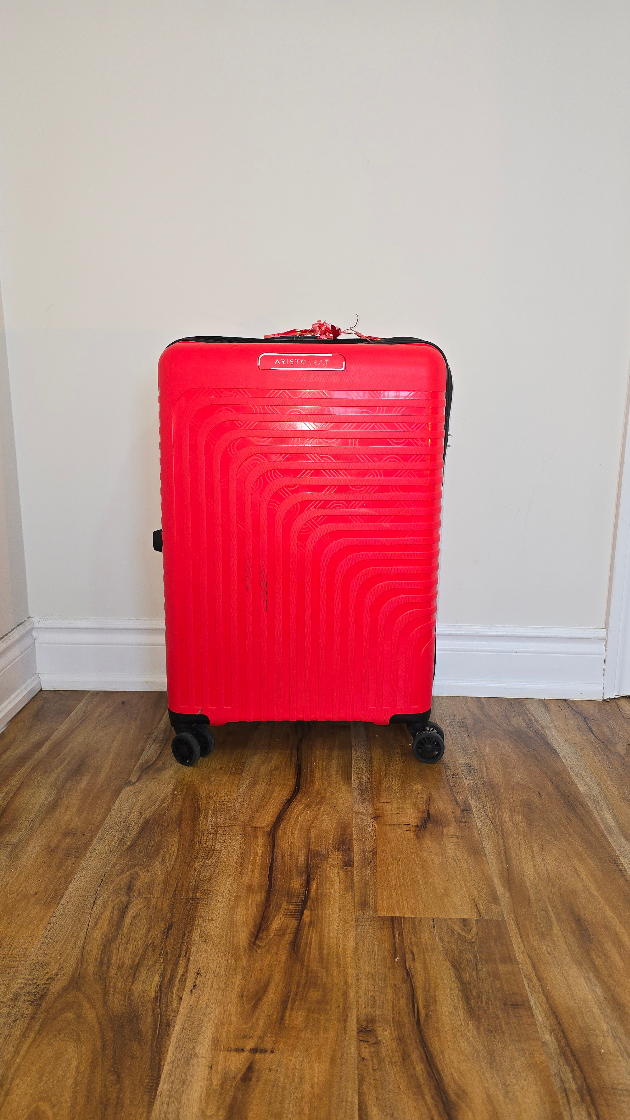 Aristocrat Red Check in Medium Size Suitcase
