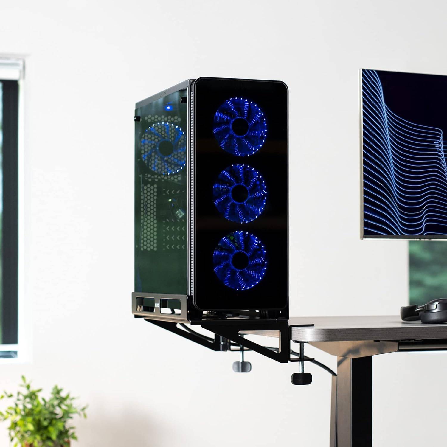 New  VIVO Clamp-on  Gaming PC Holder with Wall Mounting Option