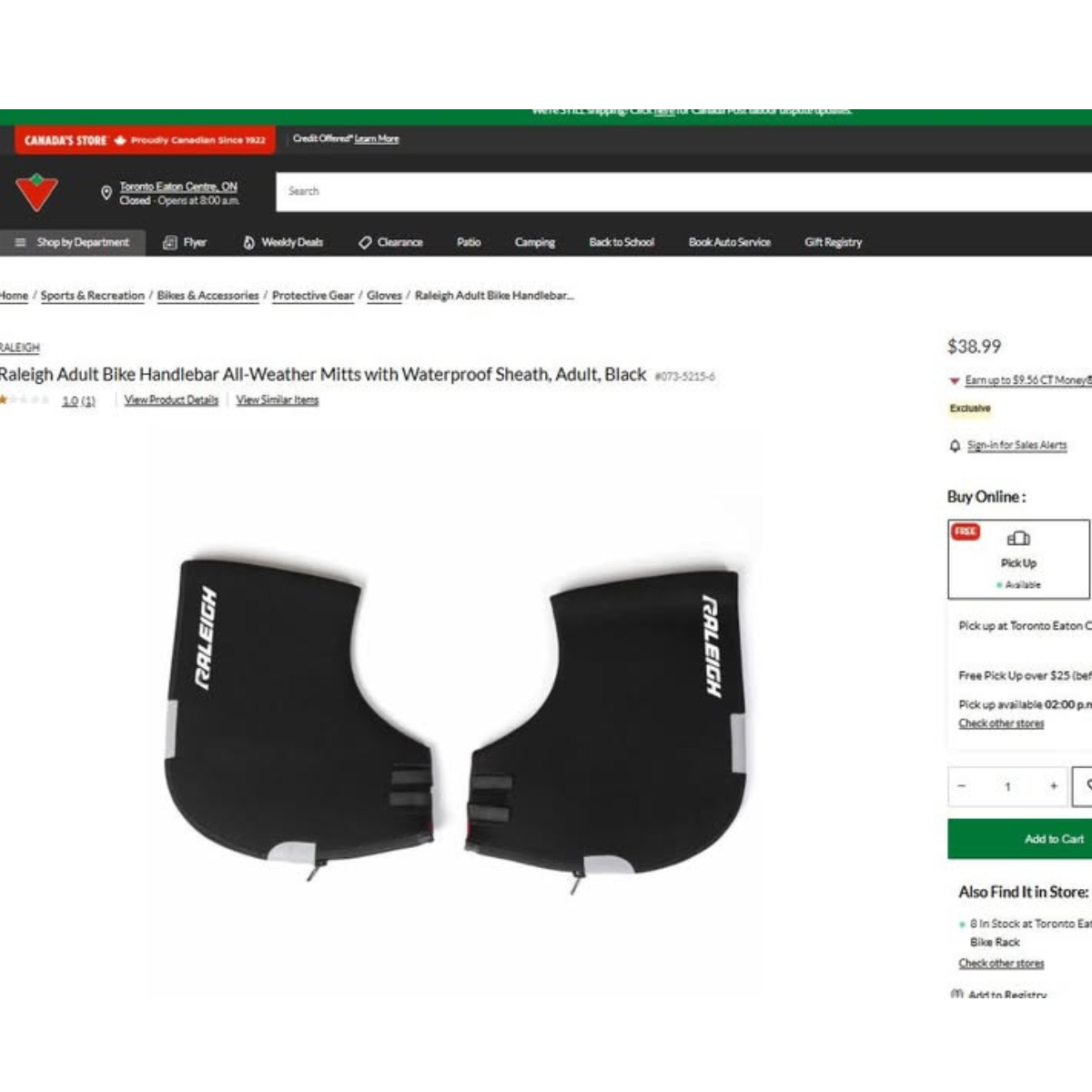 RETAIL PRICE $44-SEALED BRAND NEW Bike Handlebar Waterproof Mitt - photo 2