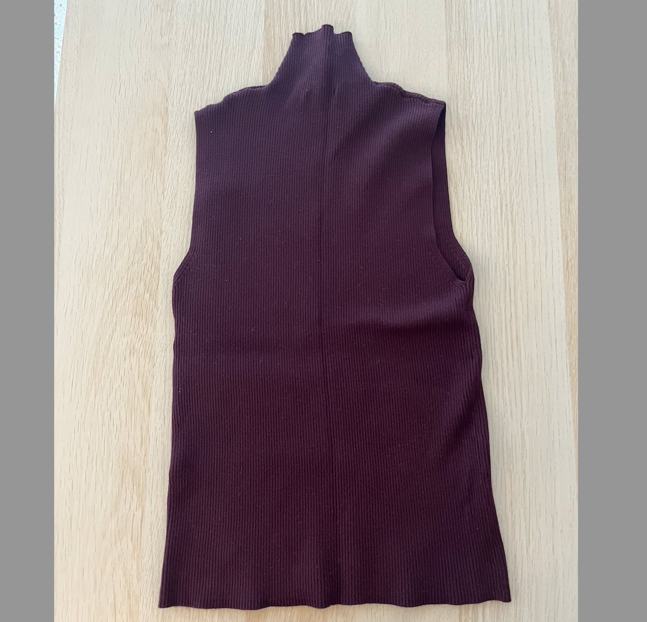 Maroon Turtleneck Tank Top - photo 2