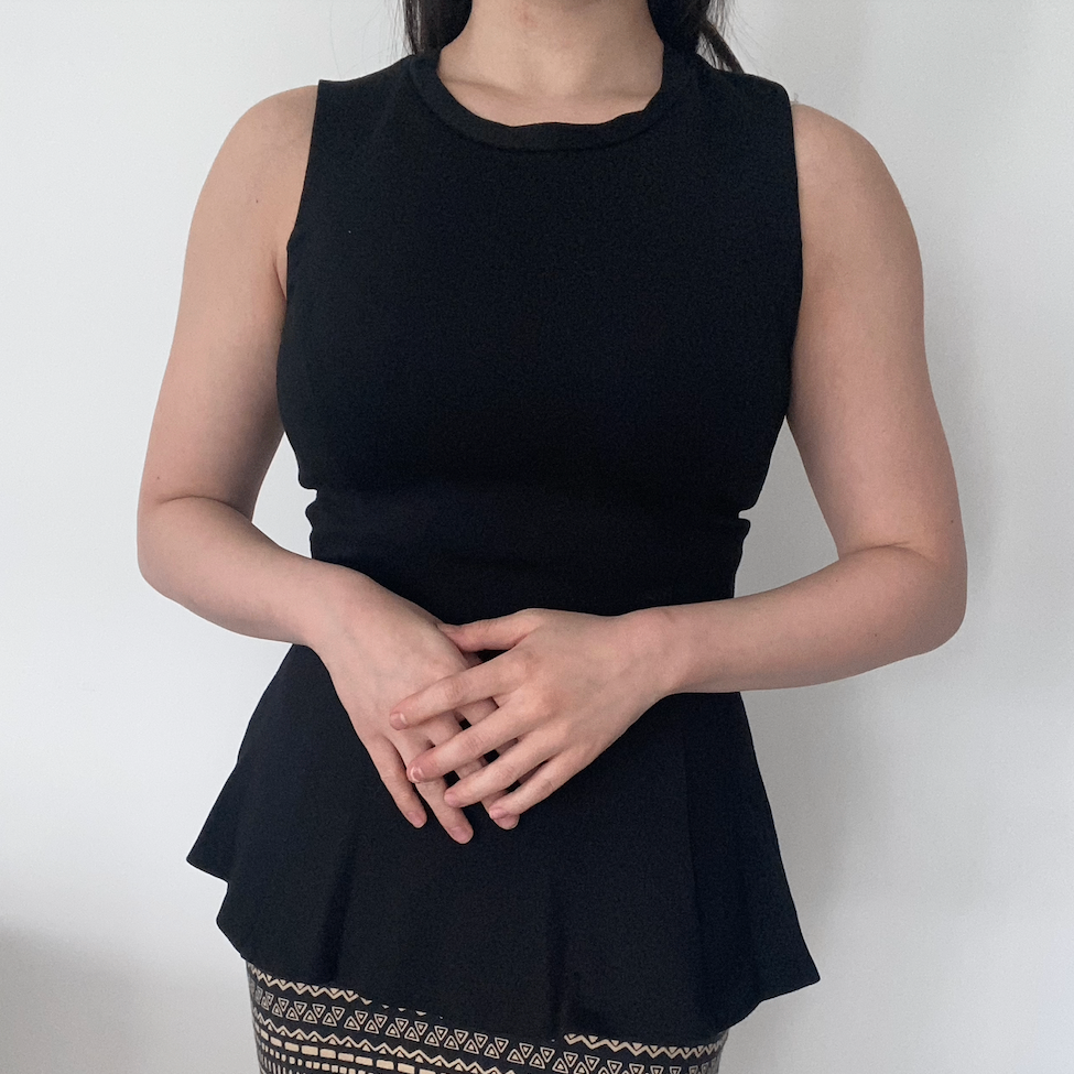 Black Aritzia Peplum Top