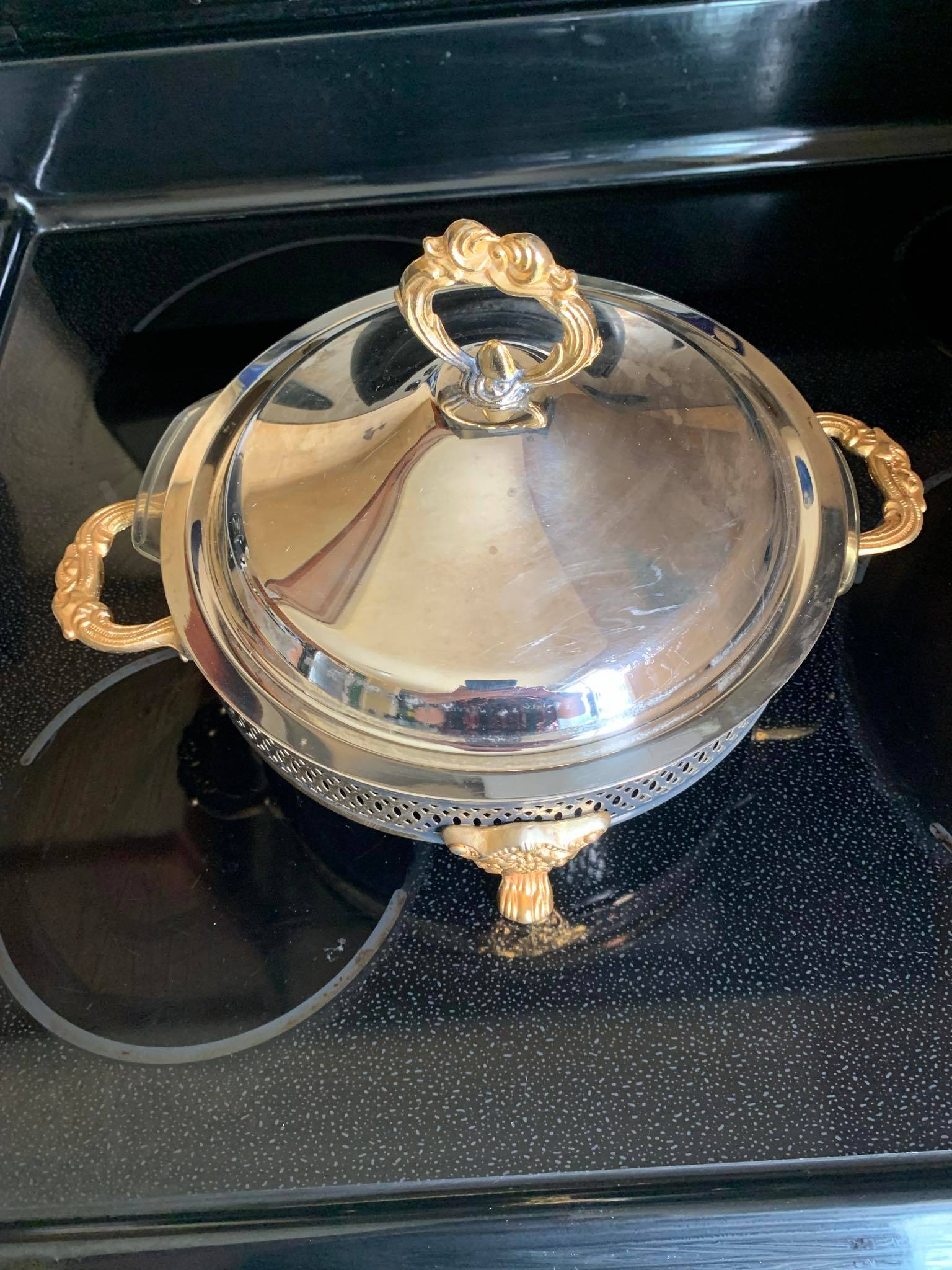 Silver Plated round Serving Dish - photo 2